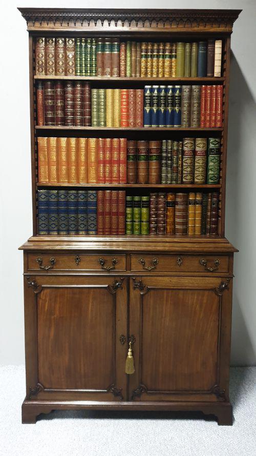 Superb Georgian Mahogany Open Bookcase (1 of 1)