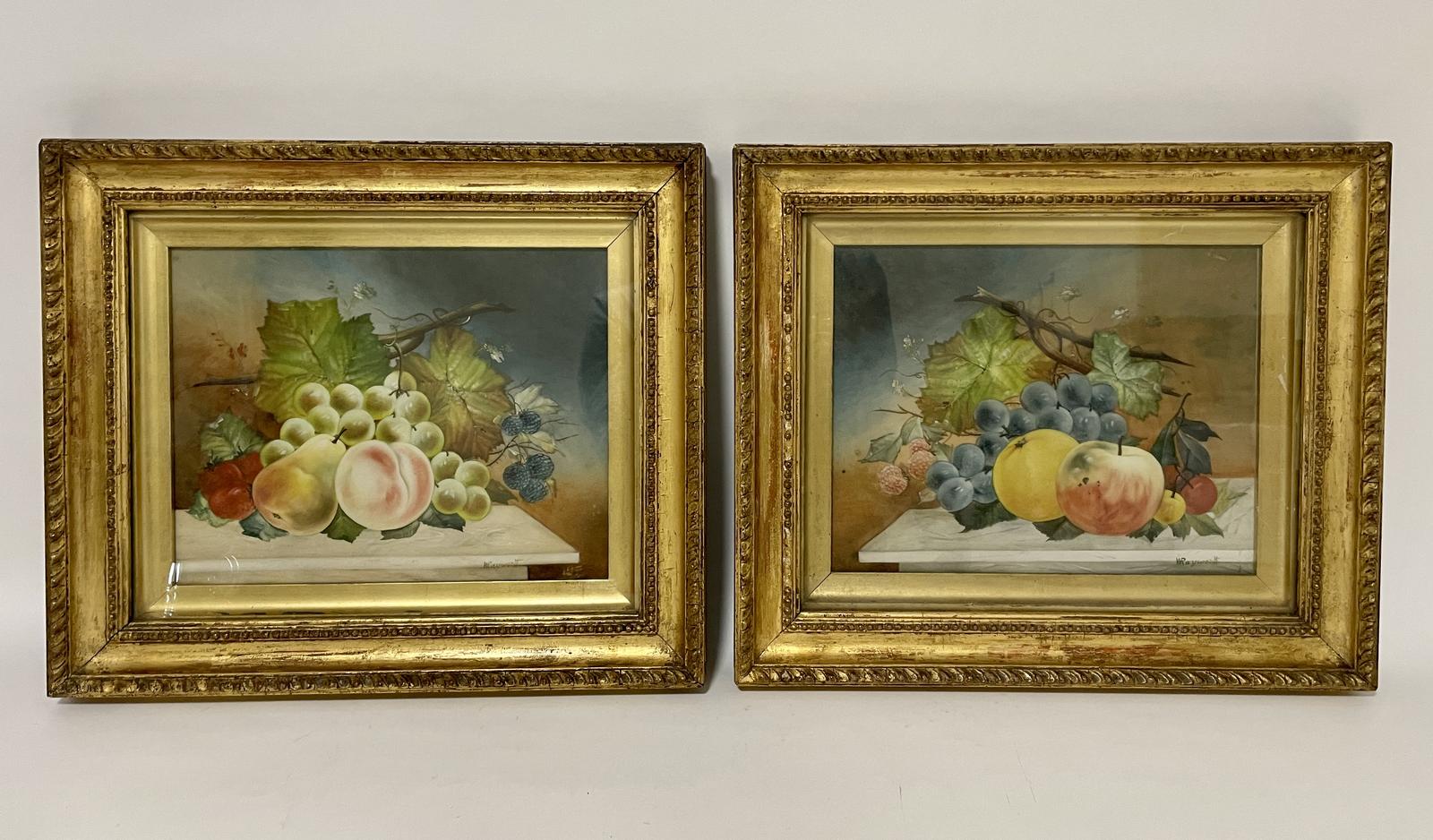 Pair of Wrayworth Still Life Paintings on Ceramic (1 of 20) Pair of Wrayworth Still Life Paintings on Ceramic (1 of 20)