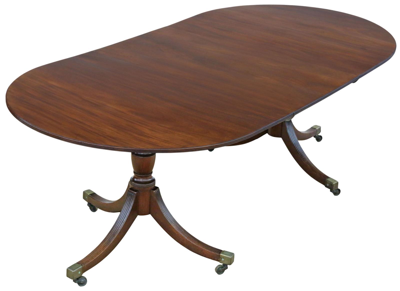 Antique 19th Century ‘D’ End Twin Pedestal Dining Table - Fine Quality (1 of 8) Antique 19th Century ‘D’ End Twin Pedestal Dining Table - Fine Quality (1 of 8)