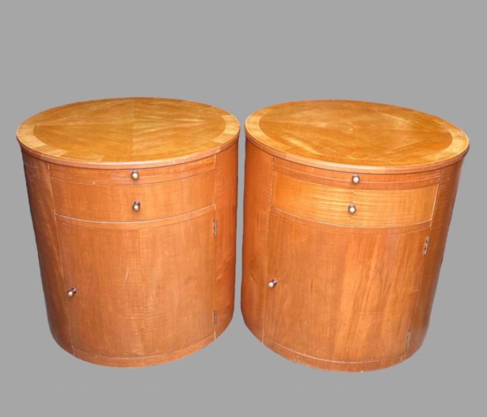 An Unusual Pair of Art Deco Style Bedside/side Tables (1 of 5)