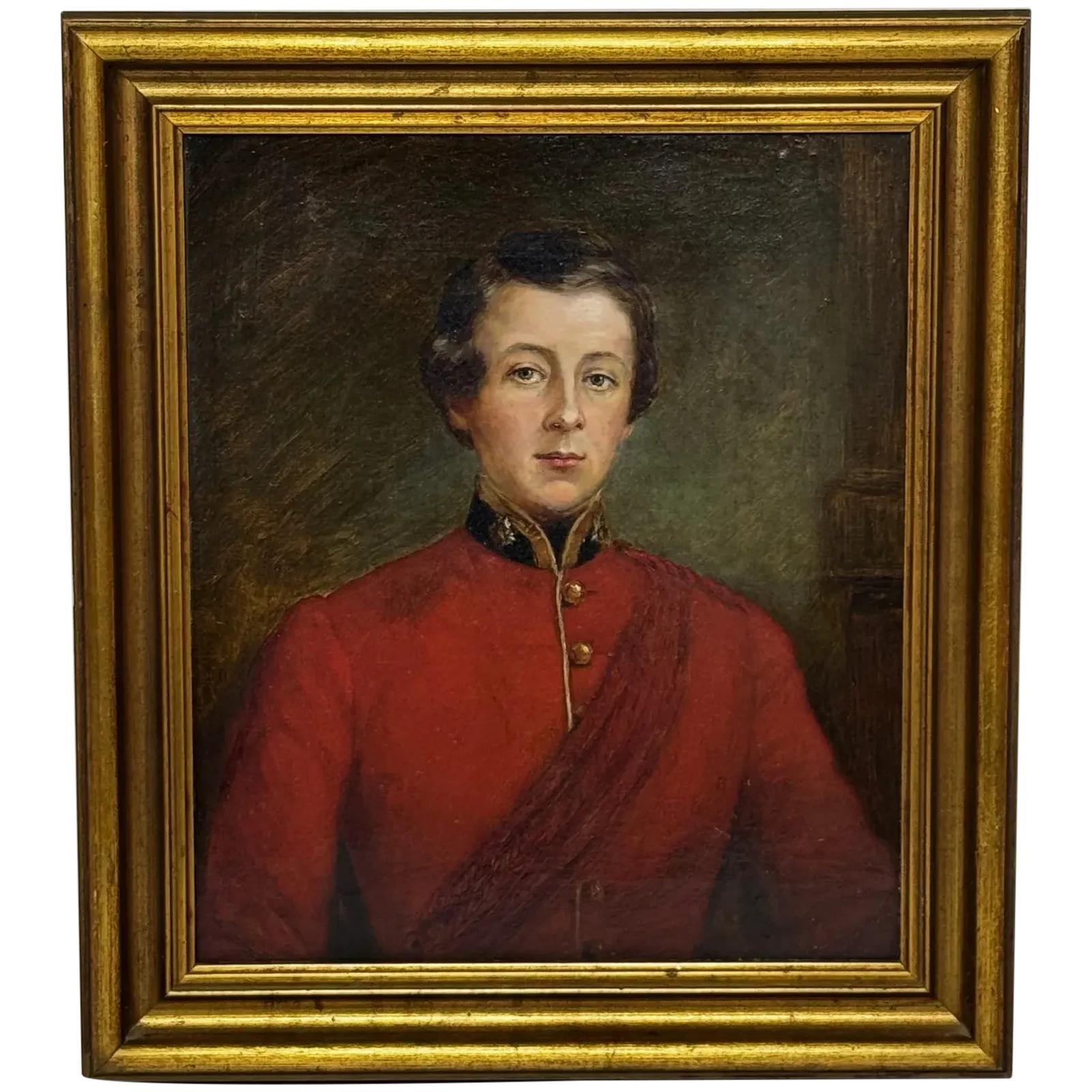 Oil Painting Portrait British  Infantry Officer Second Lieutenant Killed Aged 19 (1 of 36)