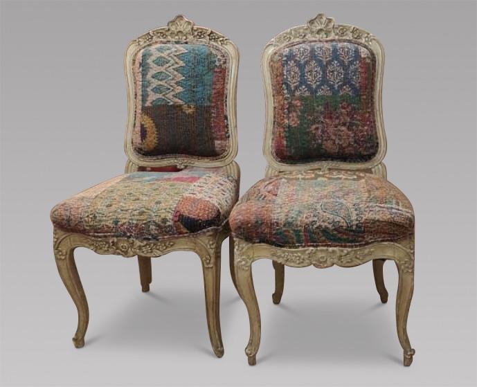 Pair of French Louis XV Style Side Chairs (1 of 2) Pair of French Louis XV Style Side Chairs (1 of 2)