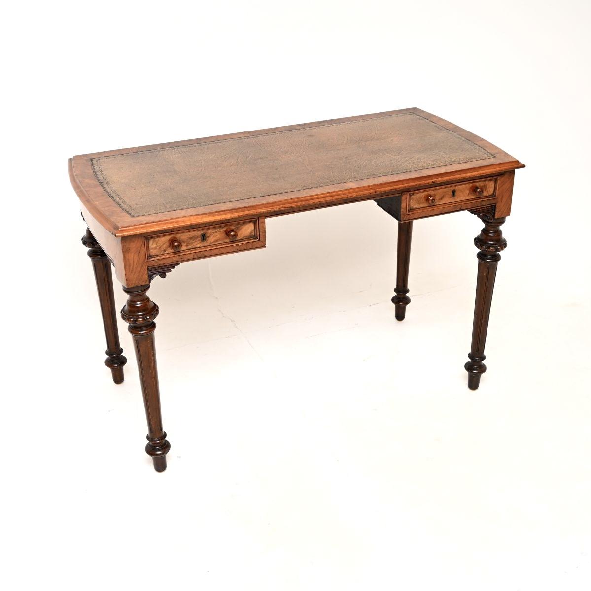 Antique Victorian Burr Walnut Writing Table / Desk (1 of 13) Antique Victorian Burr Walnut Writing Table / Desk (1 of 13)