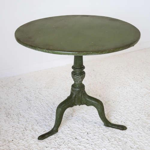 English Georgian Period Provincial Tripod Table with Later Paint (1 of 11)
