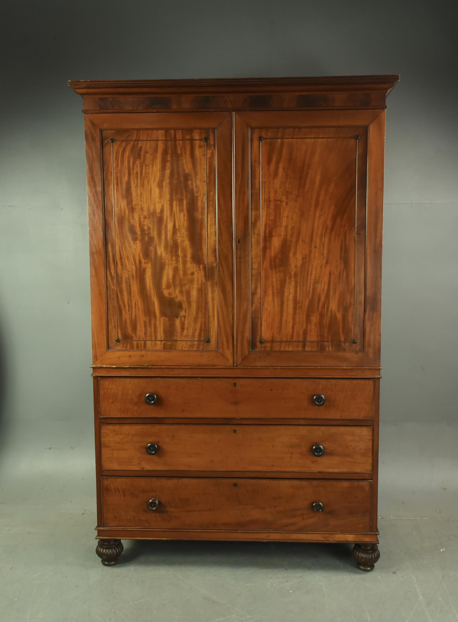 19th Century Mahogany Gentlemen's Double Wardrobe (1 of 5) 19th Century Mahogany Gentlemen's Double Wardrobe (1 of 5)