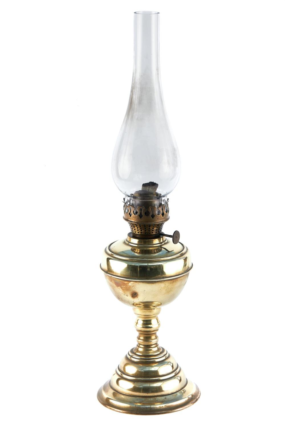 Antique Brass Oil Lamp (1 of 6)