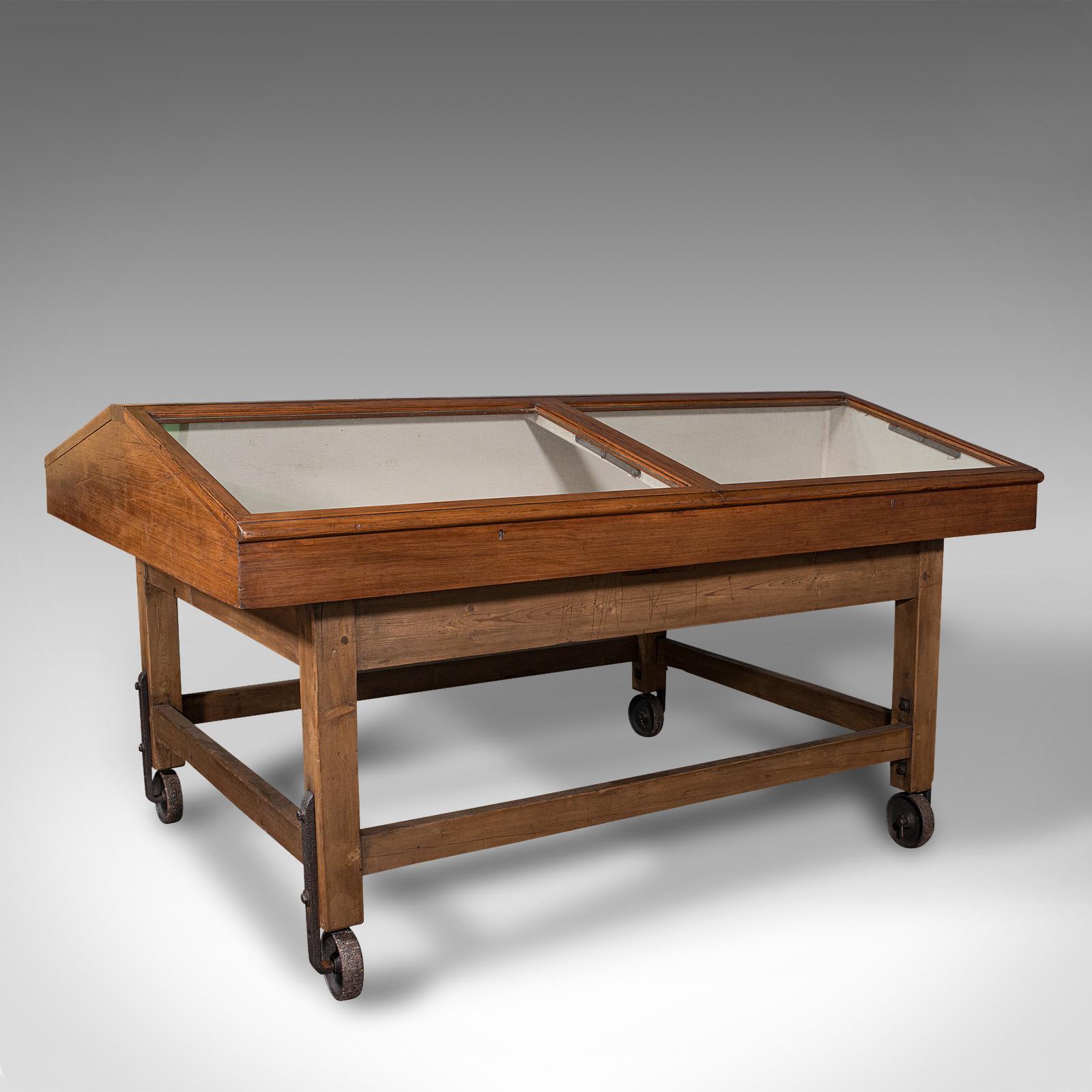 Large Antique Museum Showcase, English, Pitch Pine, Display Cabinet, Victorian (1 of 12) Large Antique Museum Showcase, English, Pitch Pine, Display Cabinet, Victorian (1 of 12)