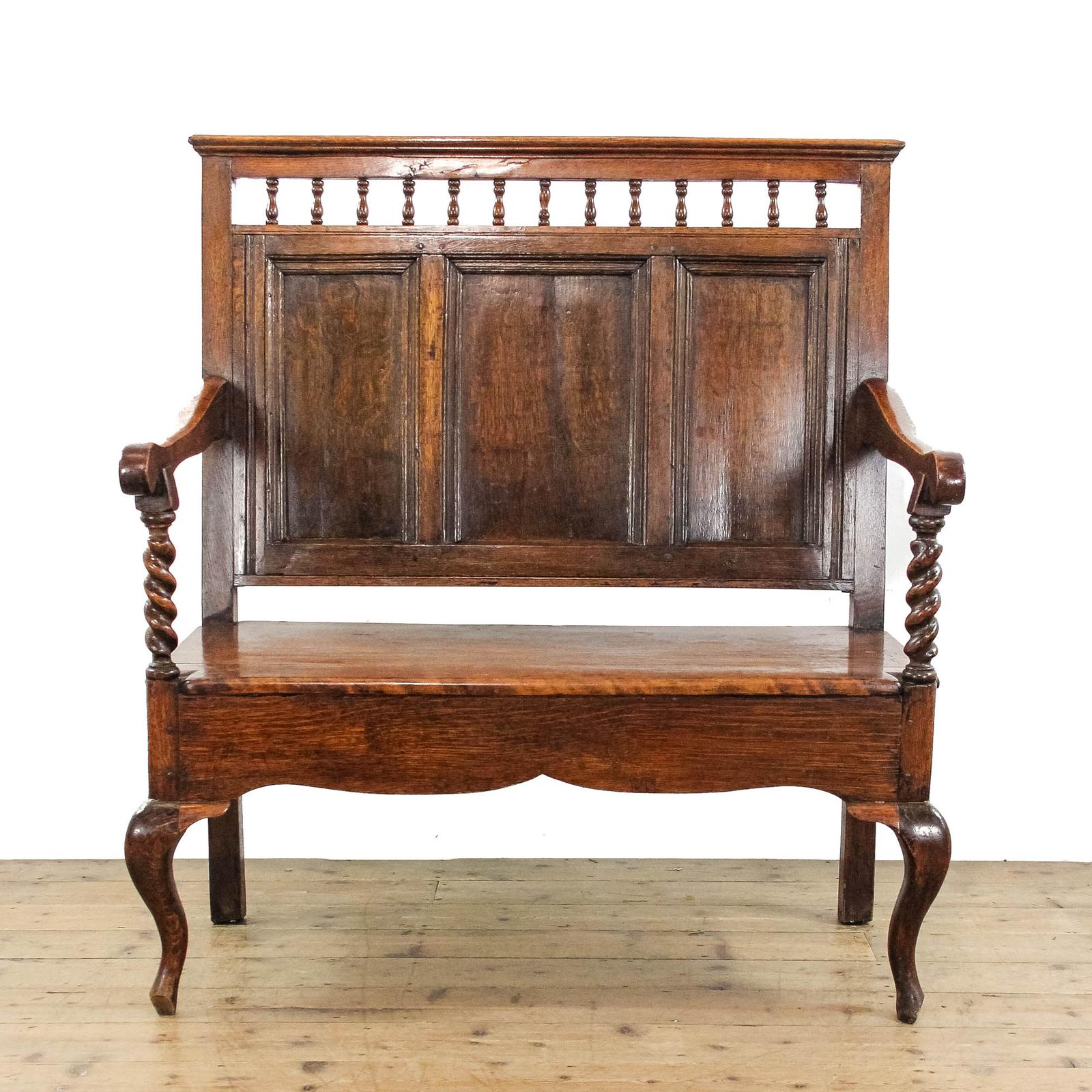 Antique 18th Century Oak Settle (1 of 12)
