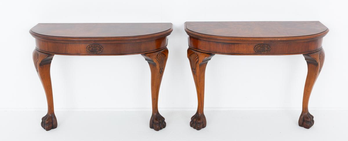 Pair of Burr Walnut Console Tables (1 of 7)