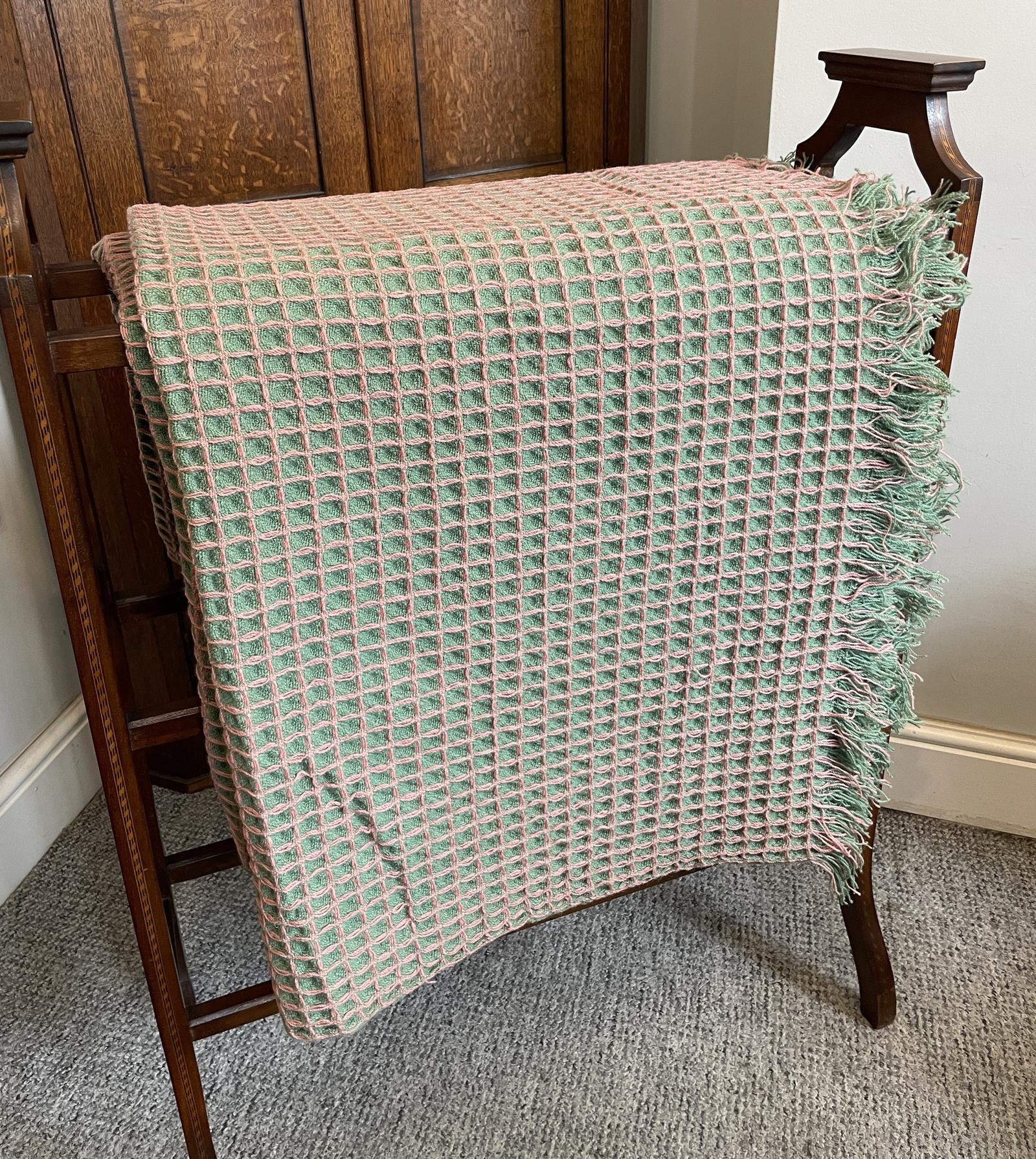 Large Welsh Honeycomb Wool Blanket (1 of 8)