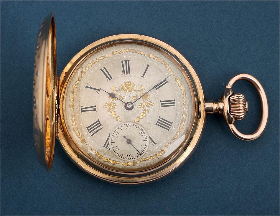 Antique 18K Gold Record Pocket Watch with Geneva Dial - Switzerland c.1900 (1 of 15)