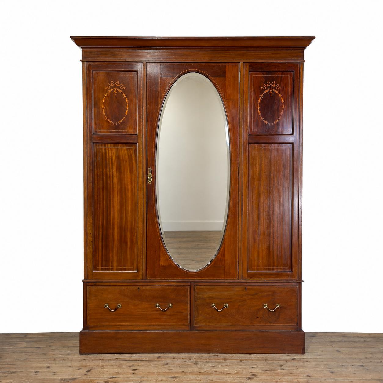 Antique Large Edwardian Mahogany Wardrobe (1 of 10) Antique Large Edwardian Mahogany Wardrobe (1 of 10)