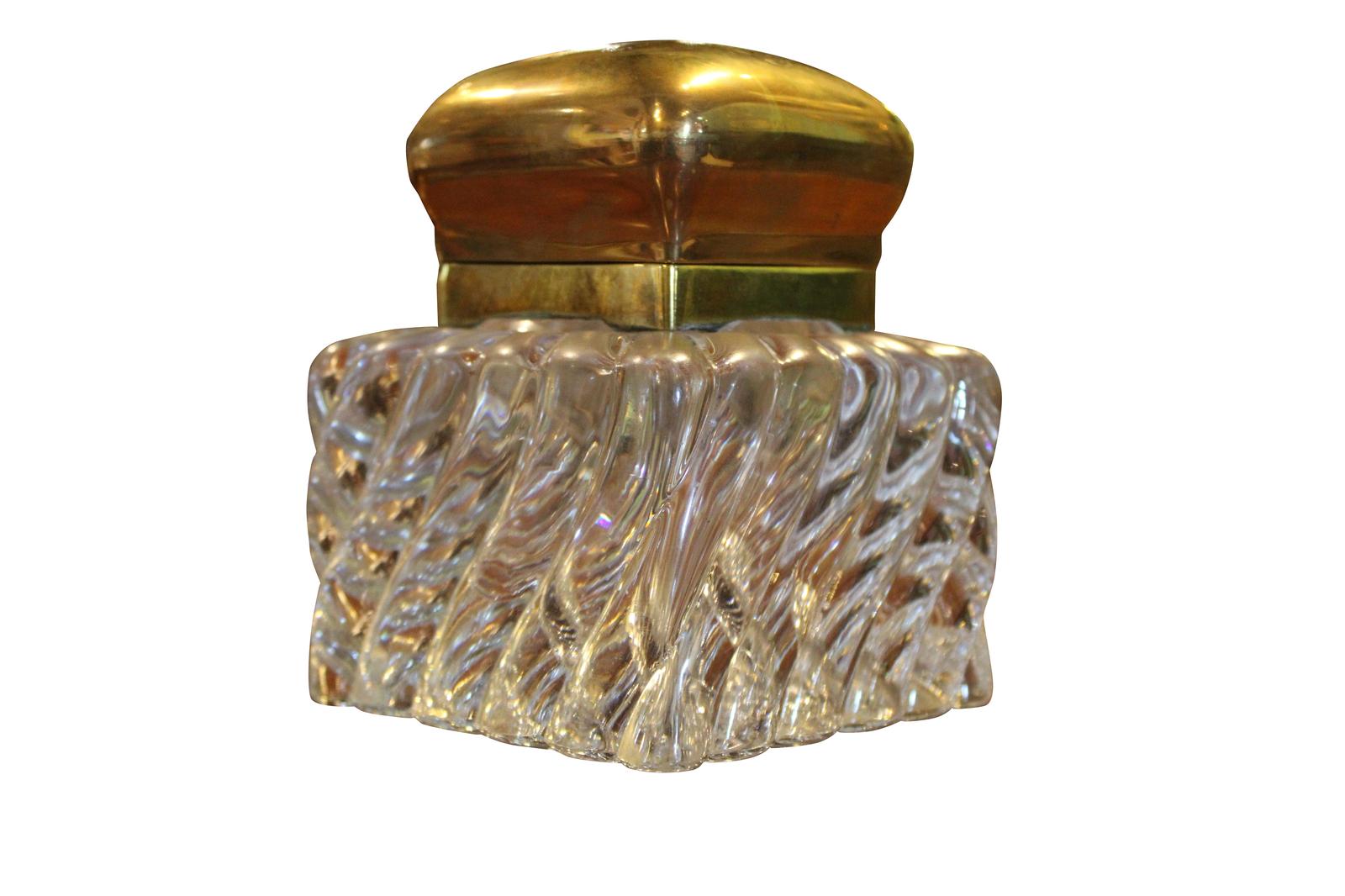 Large Pressed Glass Inkwell (1 of 4) Large Pressed Glass Inkwell (1 of 4)