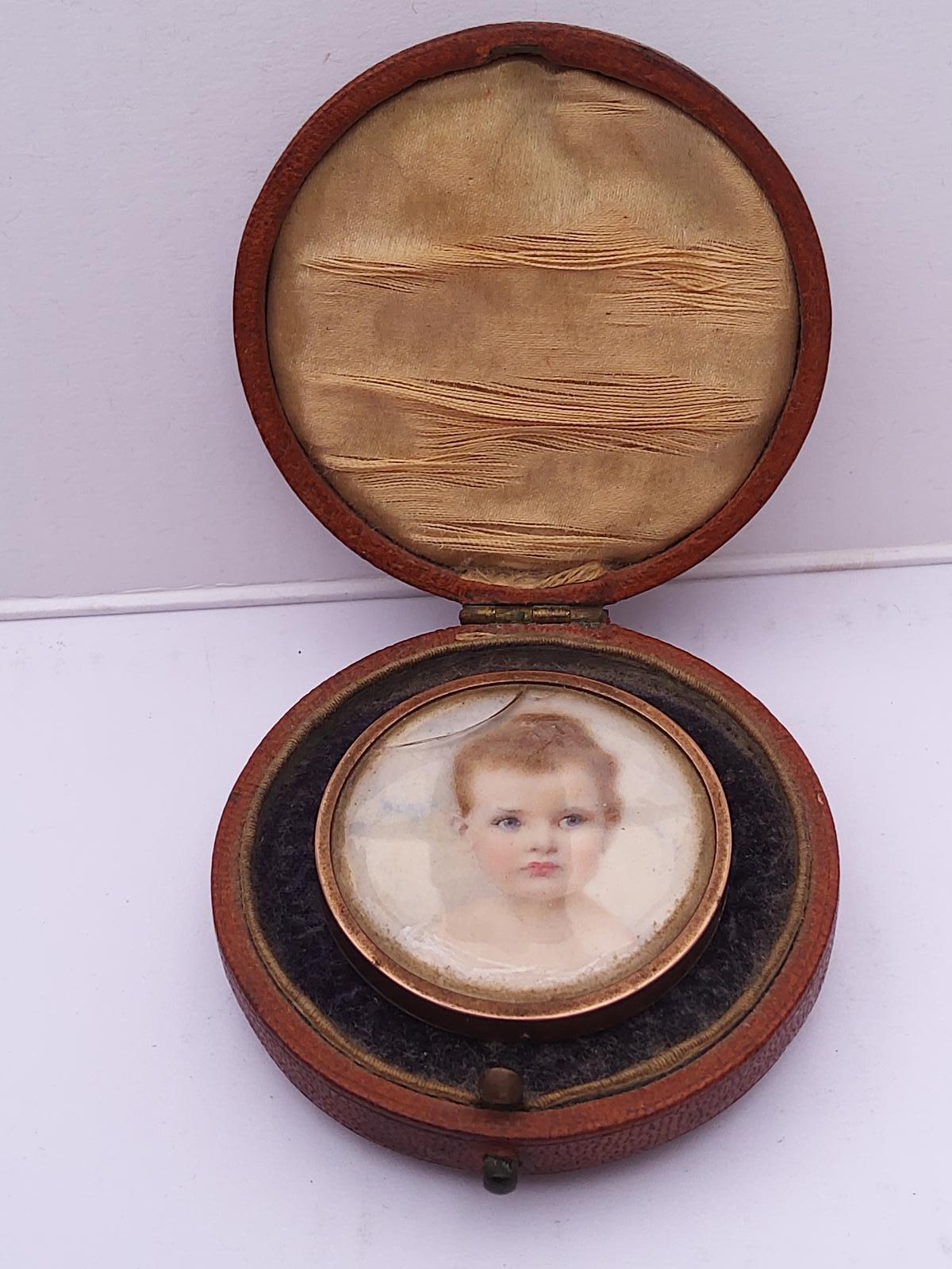 Boxed Miniature Portrait of a Young Child (1 of 3)