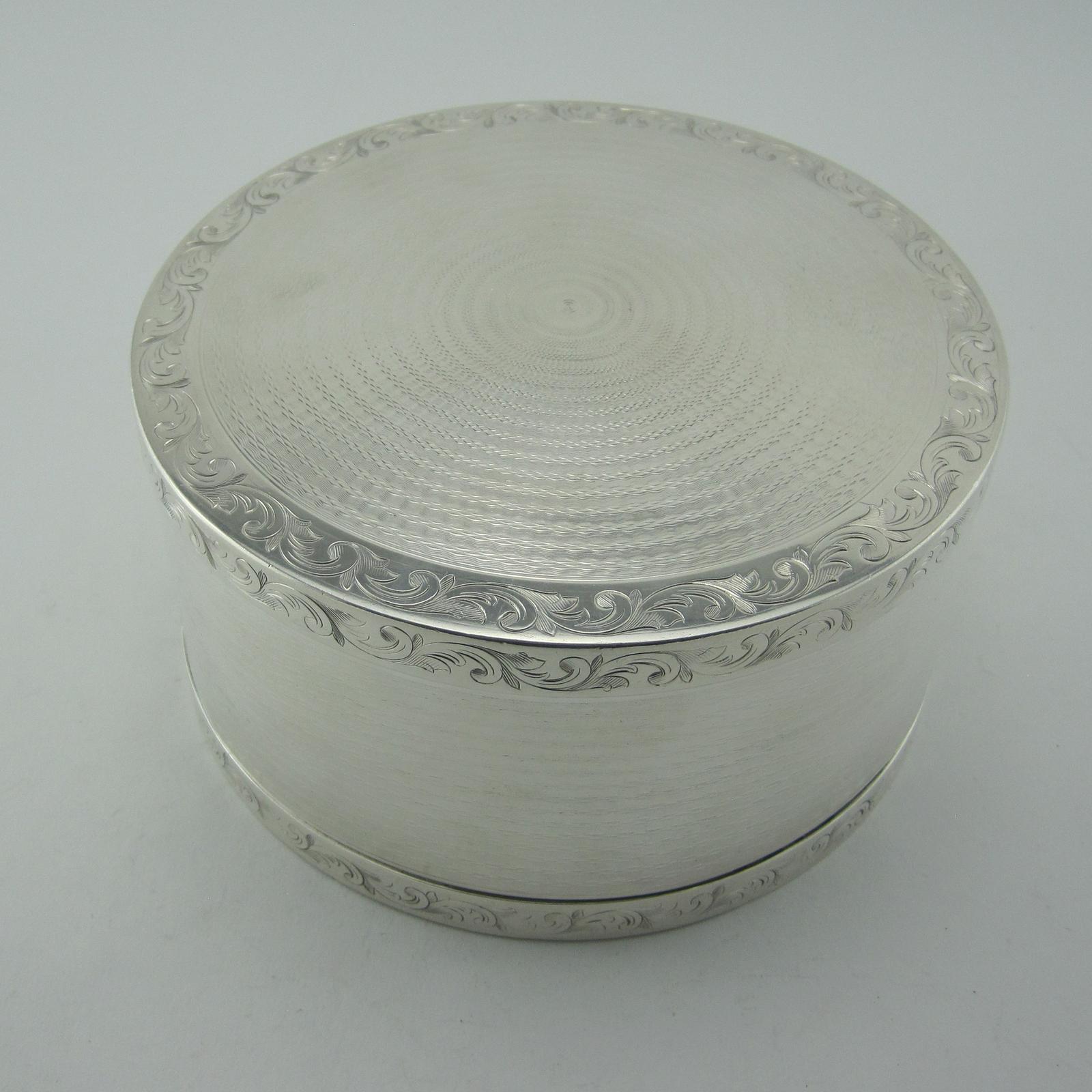 Large Victorian Engine Turned Silver Plated Box (1 of 5)