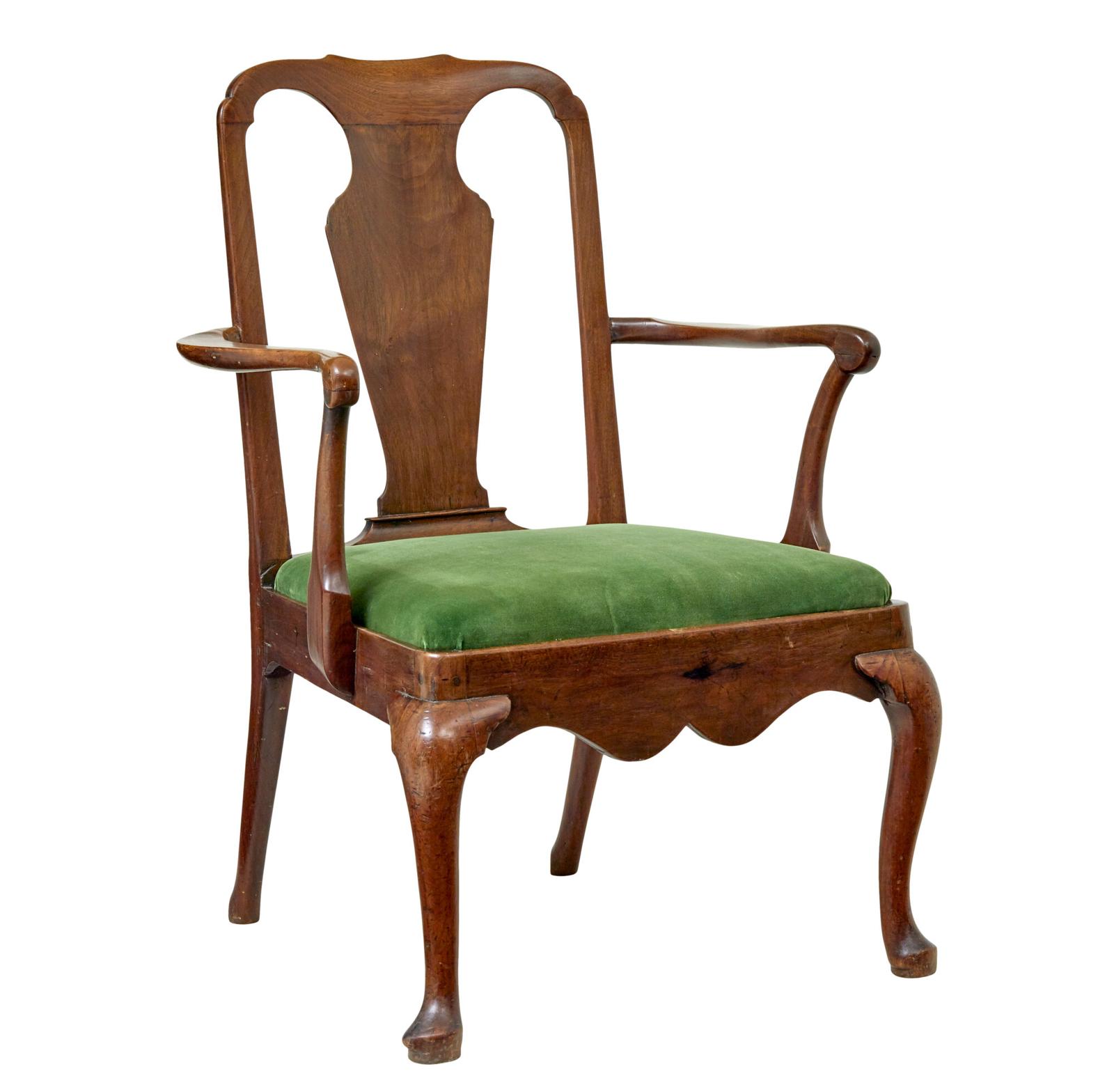18th Century English Walnut Study Armchair (1 of 10) 18th Century English Walnut Study Armchair (1 of 10)