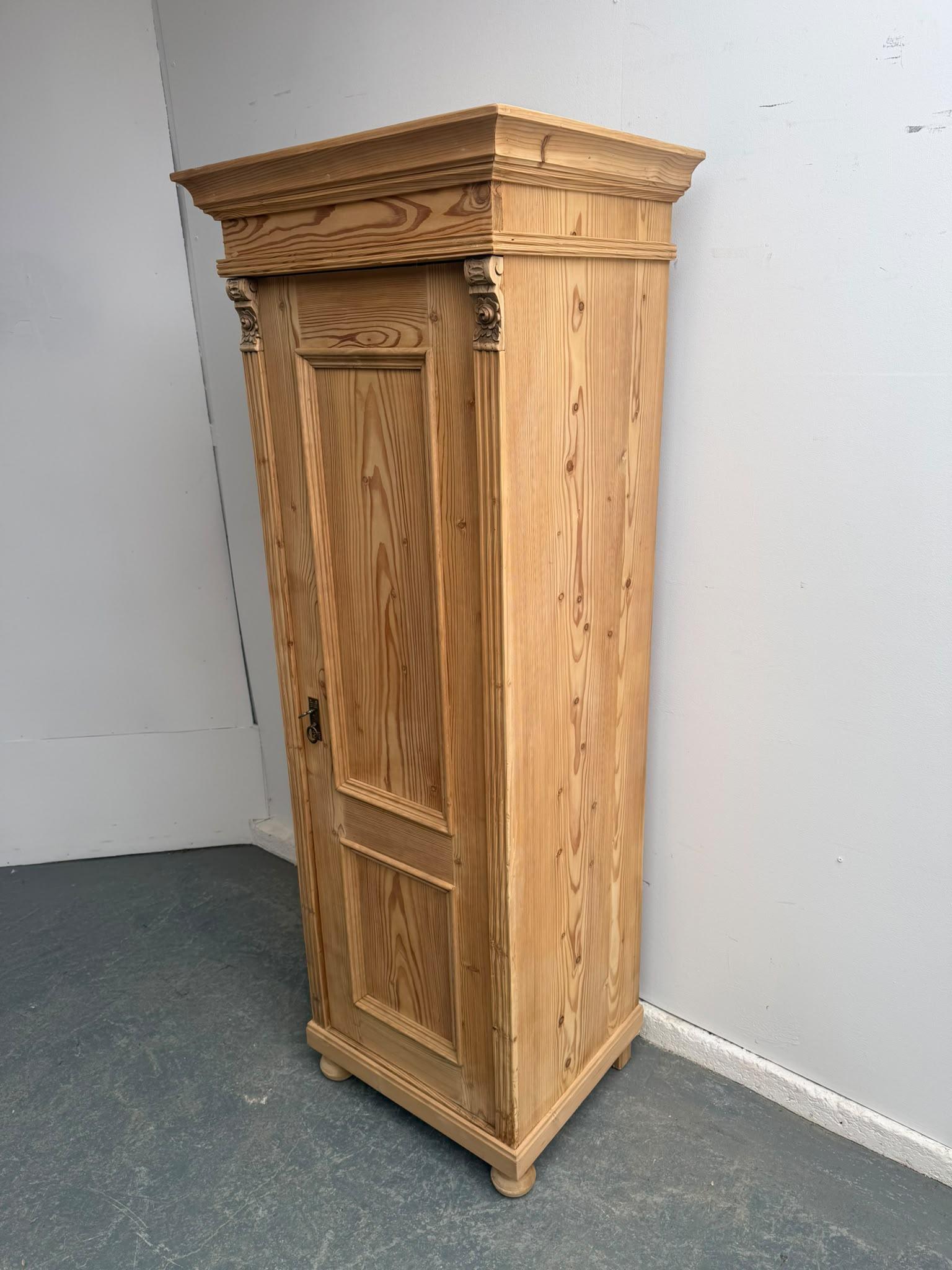 Heavy Tall Antique Pine 1 Door Multifunctional Cupboard to wax / paint (1 of 9) Heavy Tall Antique Pine 1 Door Multifunctional Cupboard to wax / paint (1 of 9)