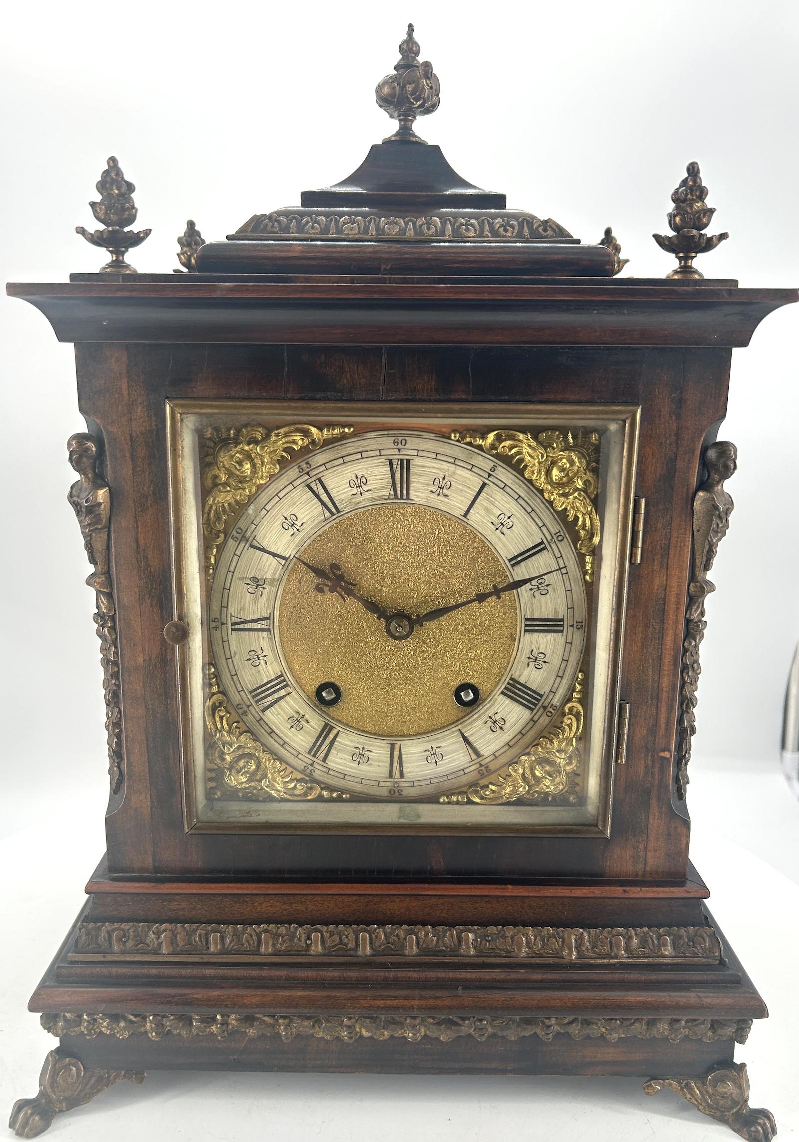 Beautiful Rosewood Lenzkirch Bracket Clock ca.1890 (1 of 12)