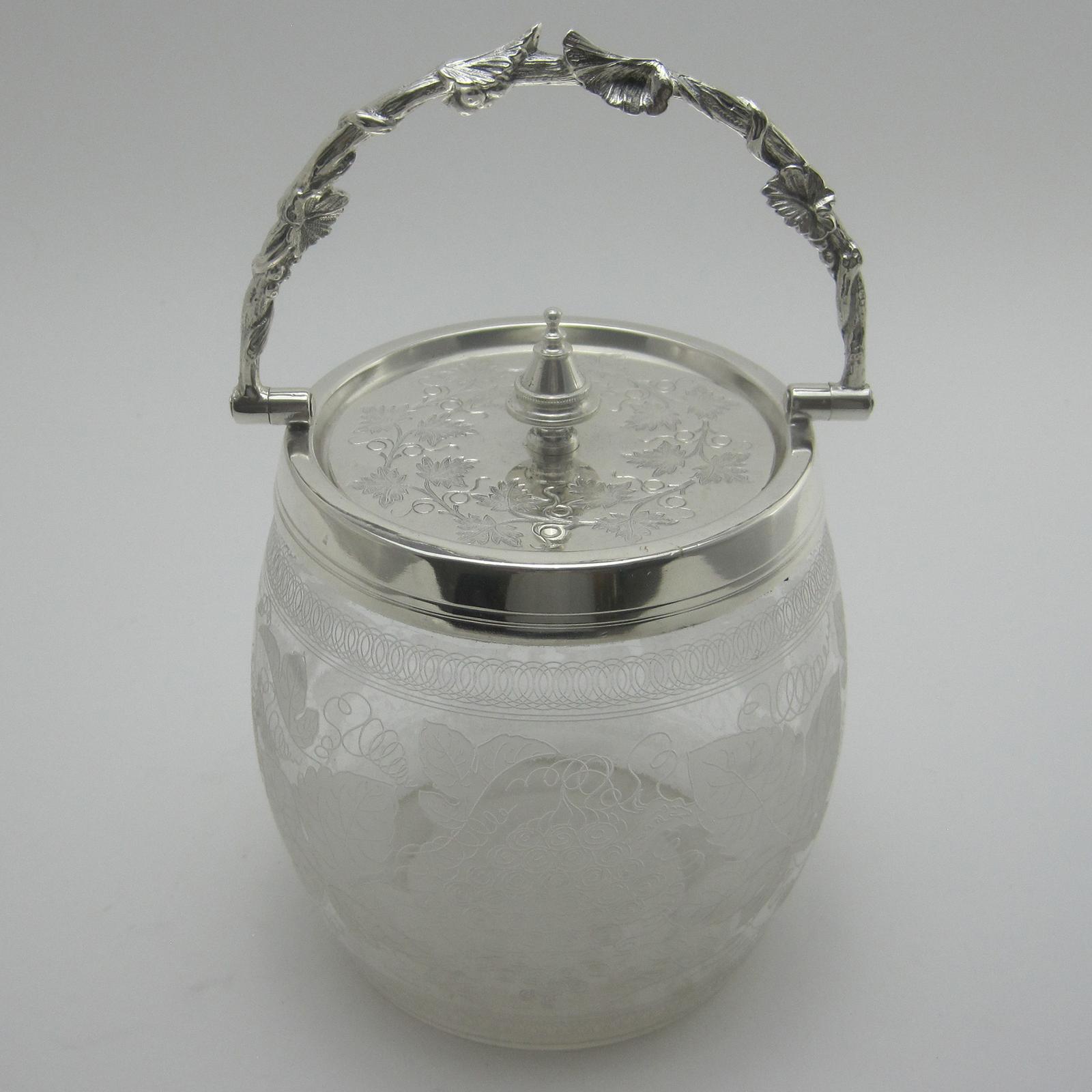 Good Quality Victorian Glass & Silver Plated Barrel (1 of 5)