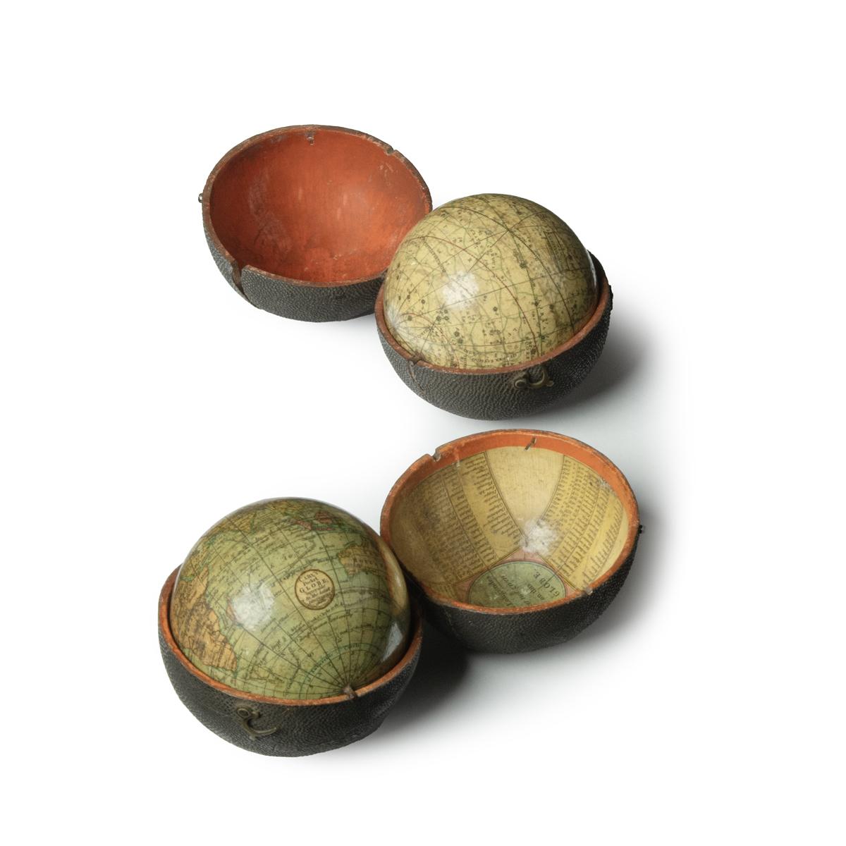 Pair of George III 3 Inch Pocket Globes by J & W Cary, One Dated 1791 (1 of 12)