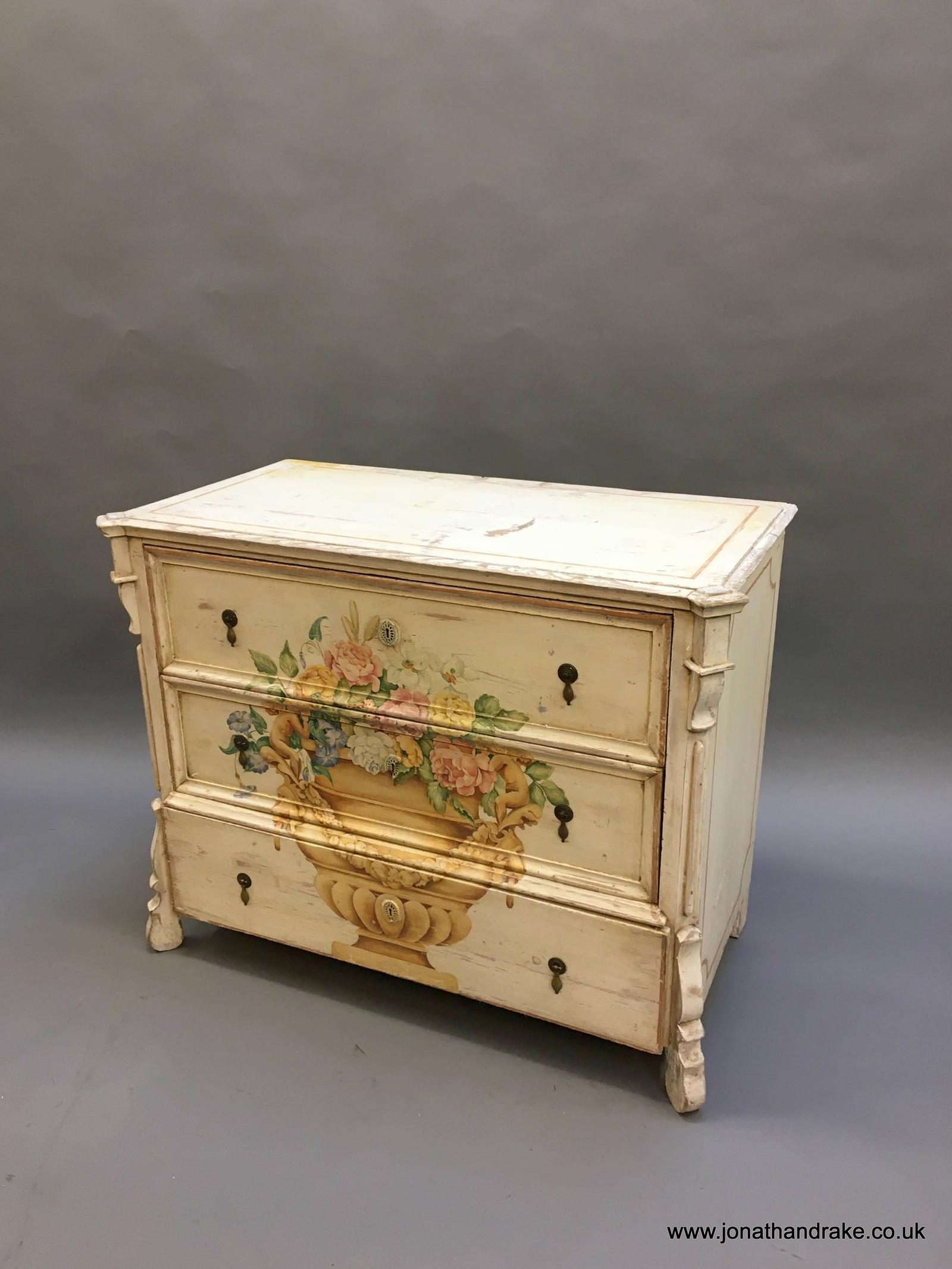 19th Century Painted Commode Chest of Drawers (1 of 11)