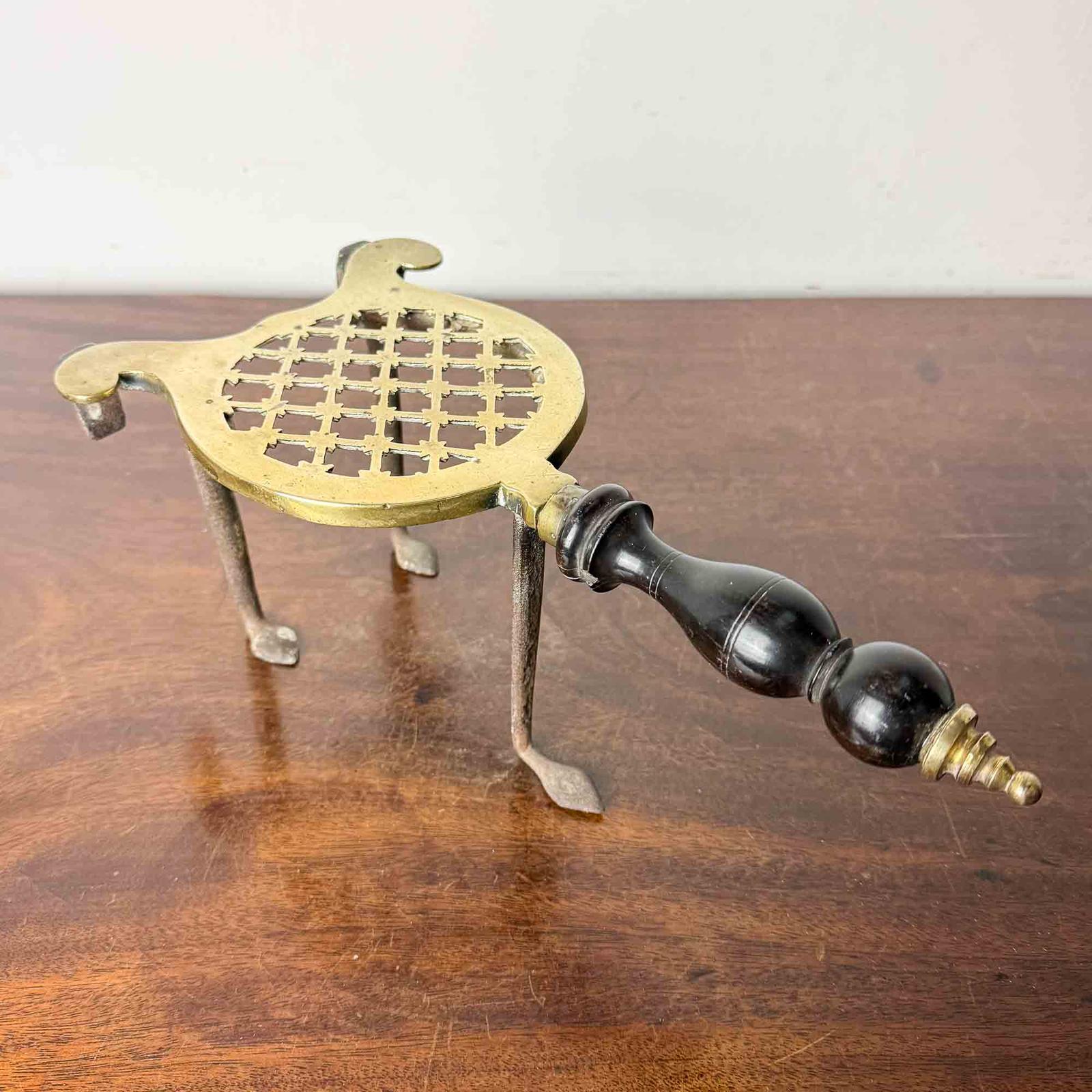 Antique Brass and Iron Fireside Trivet (1 of 8) Antique Brass and Iron Fireside Trivet (1 of 8)