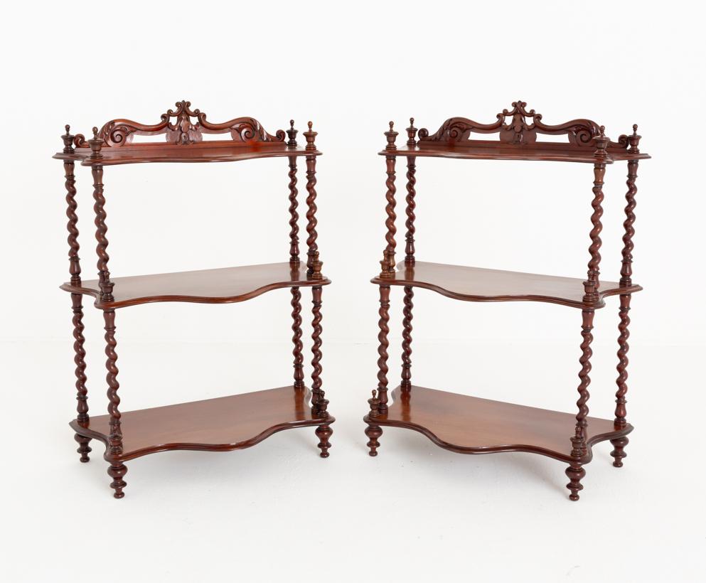 Pair of Victorian Mahogany Whatnots (1 of 8)