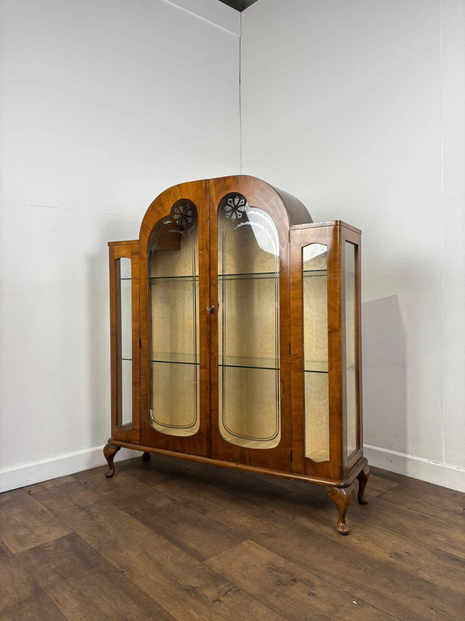 Art Deco Walnut Veneered Display Cabinet (1 of 16) Art Deco Walnut Veneered Display Cabinet (1 of 16)