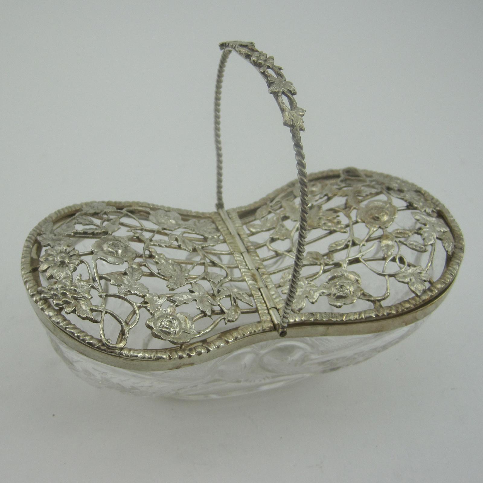 Sterling Silver Edwardian William Comyns Potpourri Basket (1 of 8)