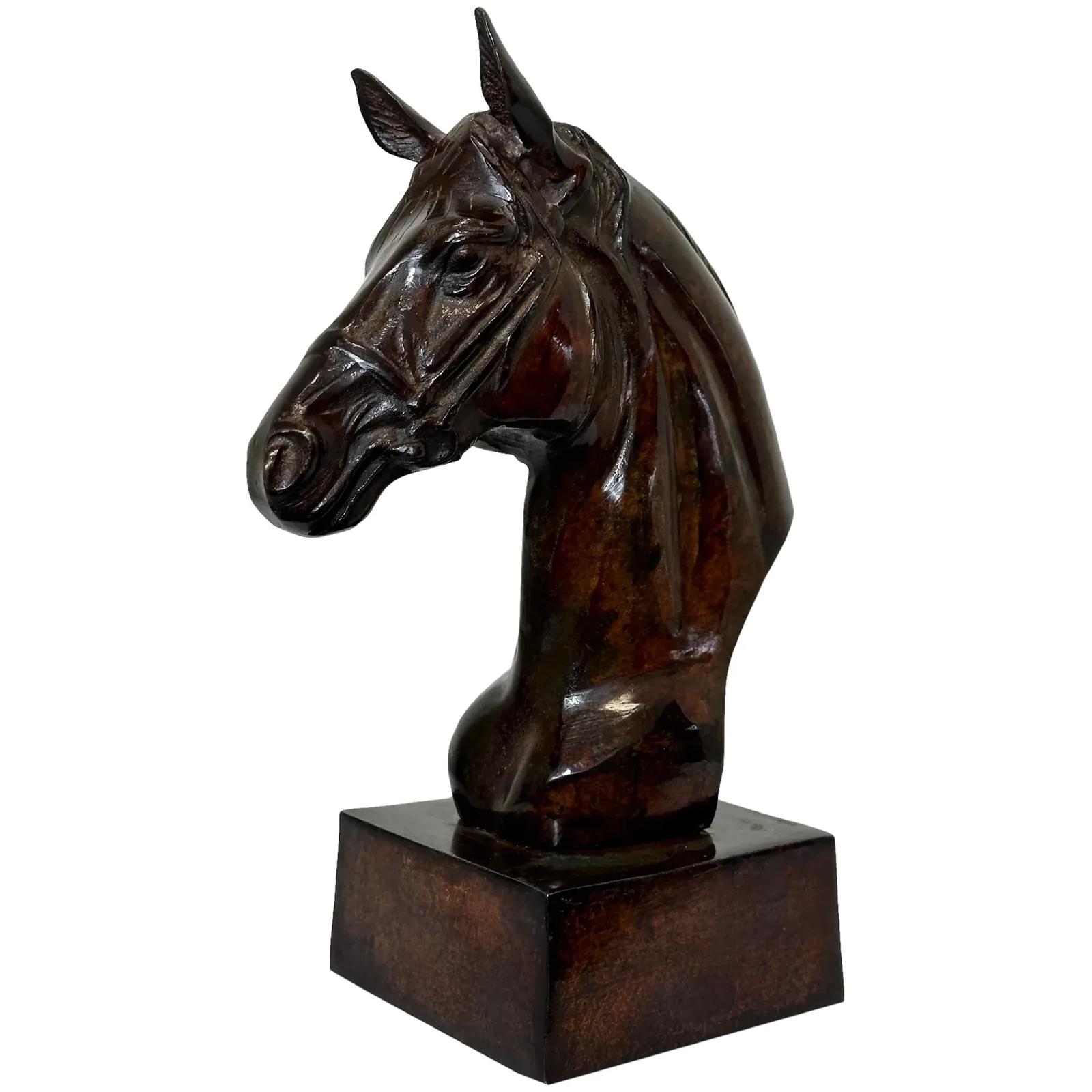Mid Century Sporting Equine Bronze Horse Head Bust Sculpture (1 of 46) Mid Century Sporting Equine Bronze Horse Head Bust Sculpture (1 of 46)