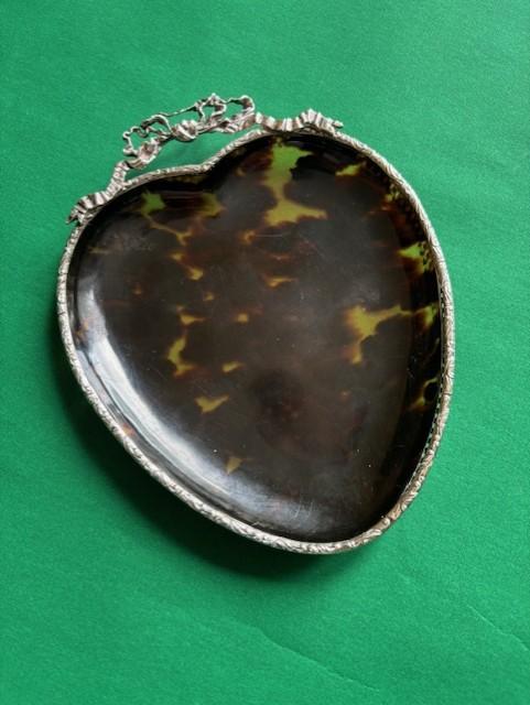 Edwardian Style Heart Shaped Tortoiseshell Pin Tray (1 of 2)