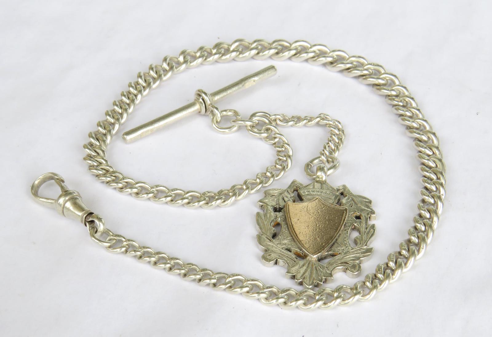 Antique Silver Pocket Watch Albert Chain 1892 (1 of 4) Antique Silver Pocket Watch Albert Chain 1892 (1 of 4)