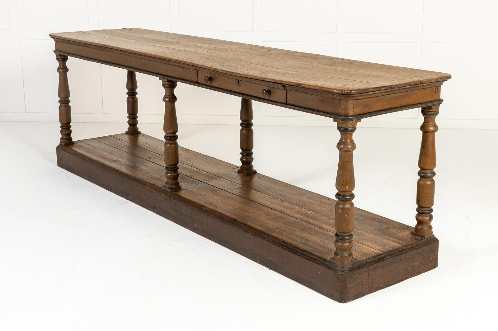 19th Century Rustic French Oak Drapers Table (1 of 8)