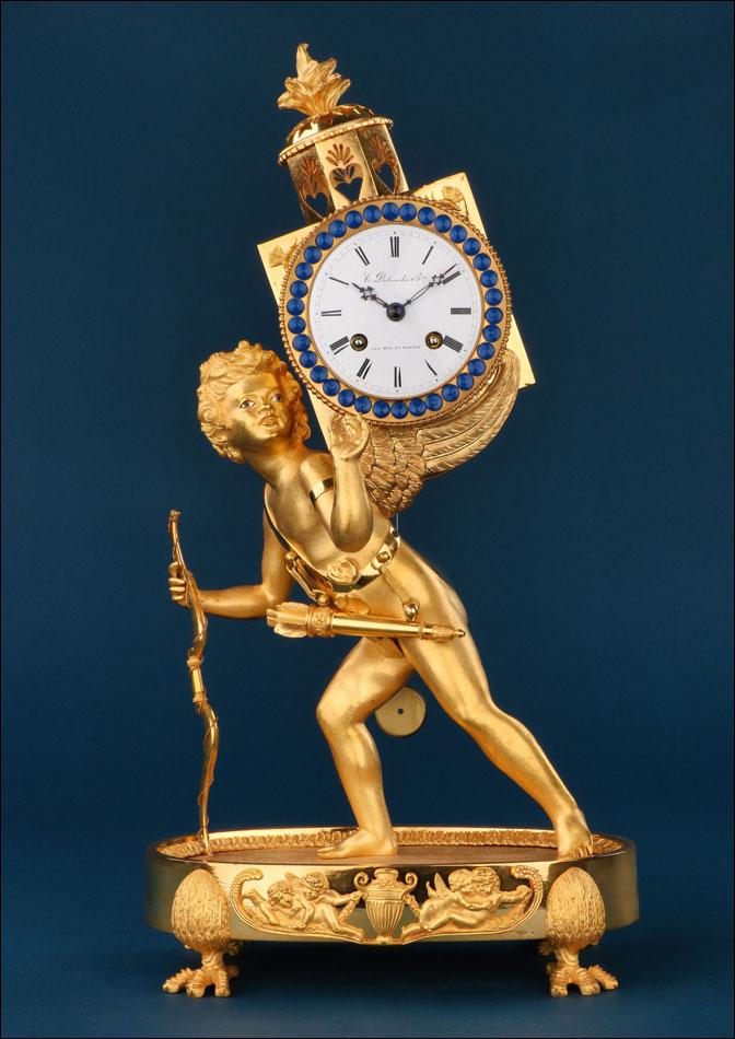 Antique Empire Gilded Bronze Clock - The Magic Lantern - France 19th Century (1 of 18)