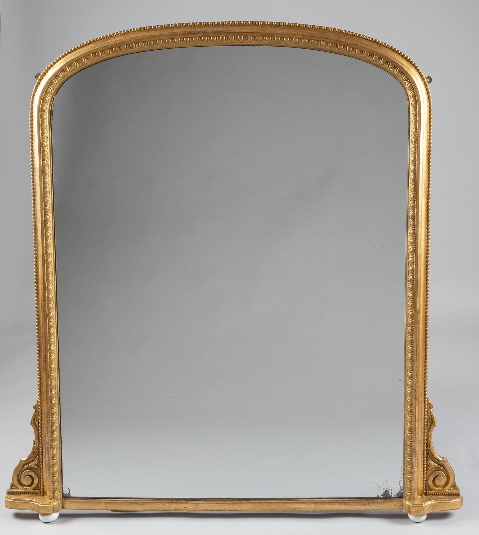 Lovely 19th Century English Victorian Gilt Archtop Overmantle Mirror (1 of 6) Lovely 19th Century English Victorian Gilt Archtop Overmantle Mirror (1 of 6)