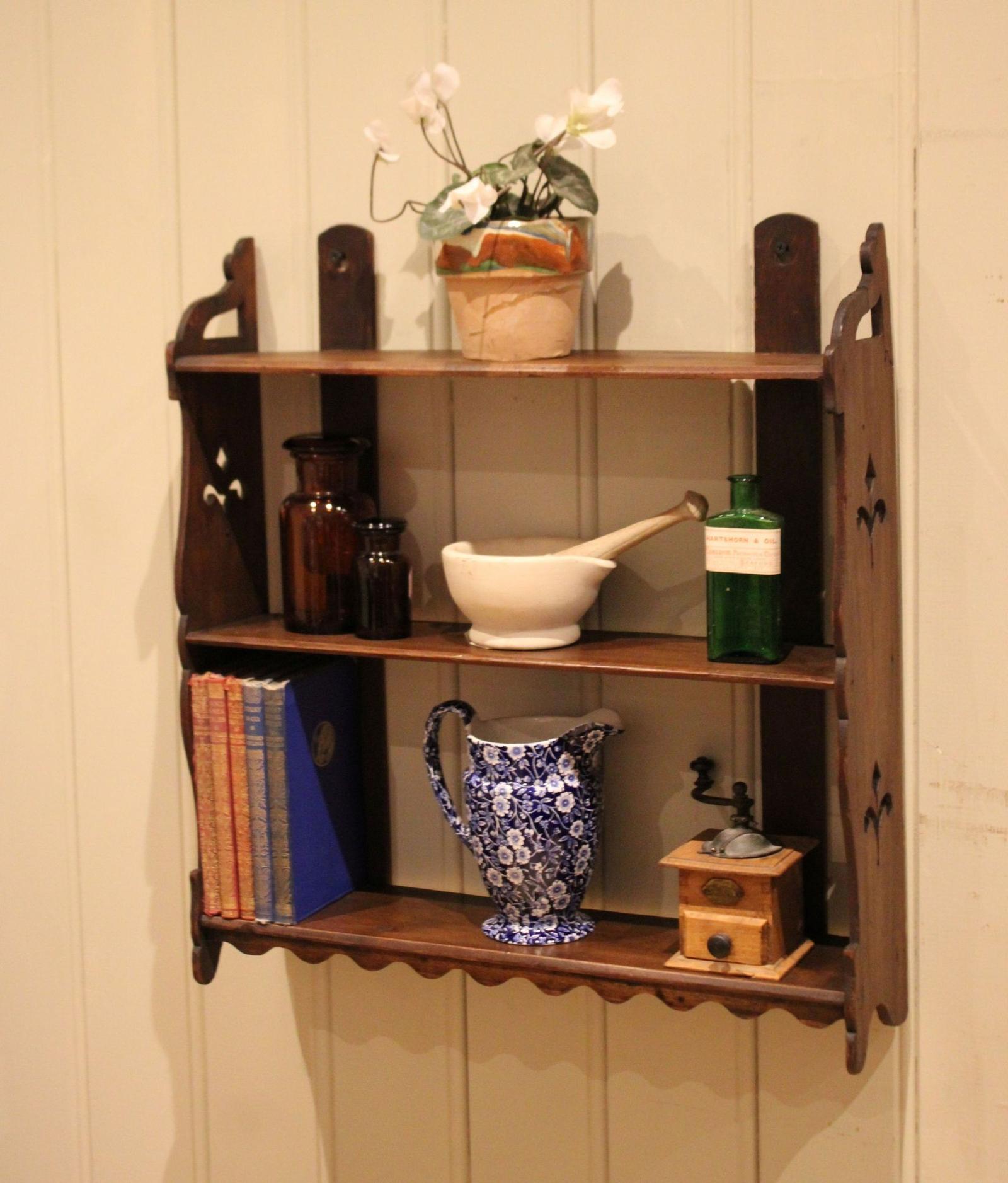 Late 19th Century Deal Wood Wall Shelves (1 of 12)