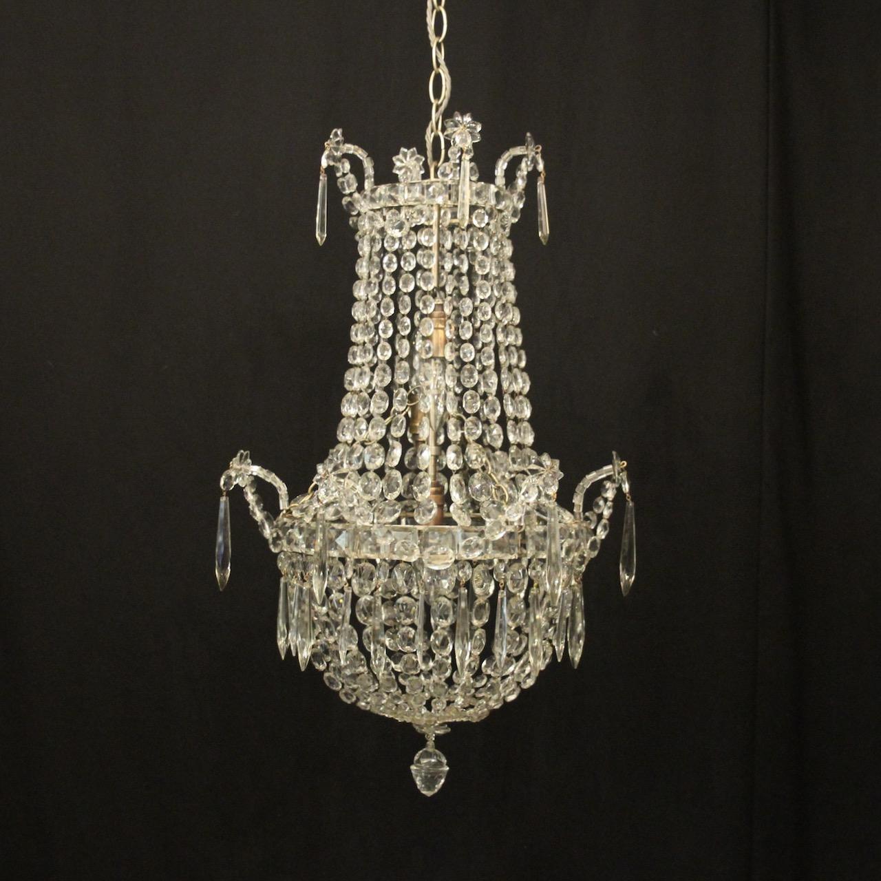 French Tent & Waterfall Antique Chandelier (1 of 10)