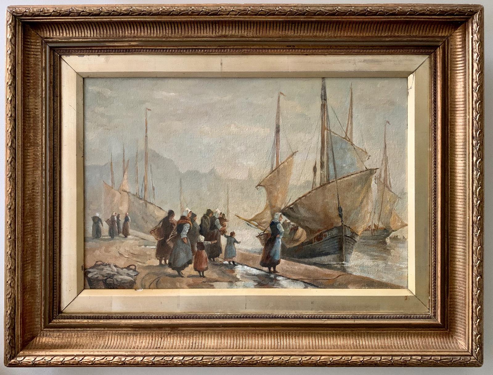European School 19th Century Oil on Board, Coastal Scene (1 of 5)