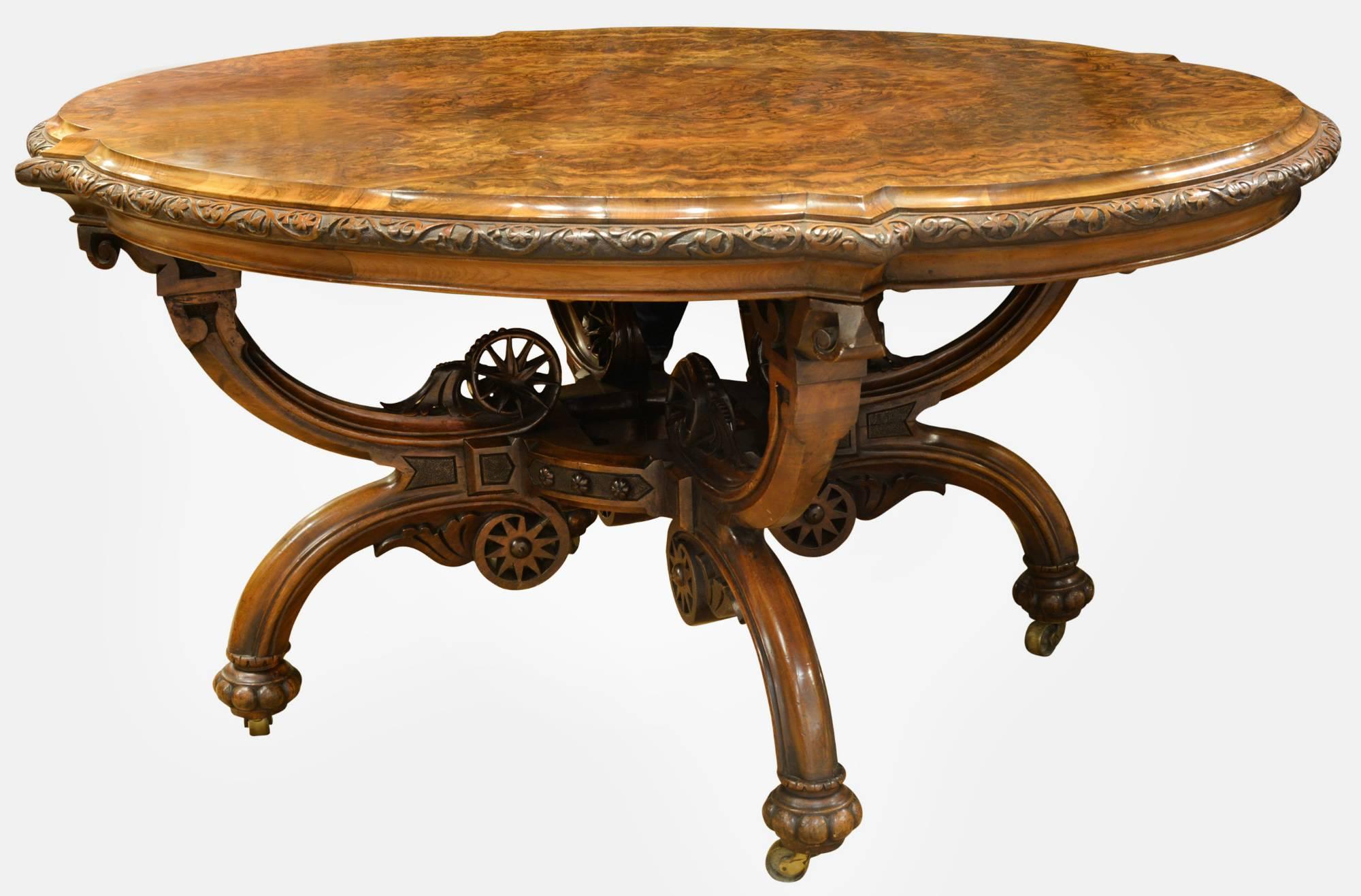 Walnut & Burr Walnut Centre Table c.1860 (1 of 1) Walnut & Burr Walnut Centre Table c.1860 (1 of 1)