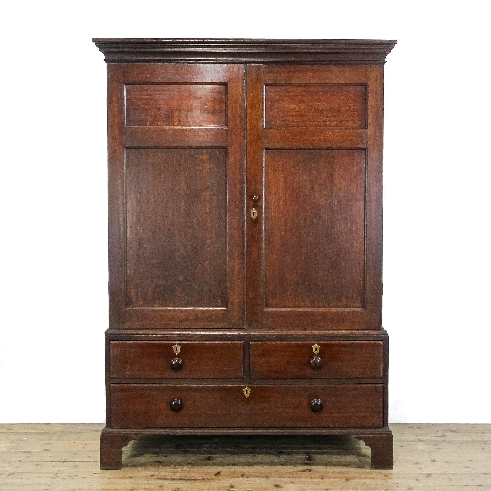 Antique 18th Century Oak Linen Press (1 of 11)