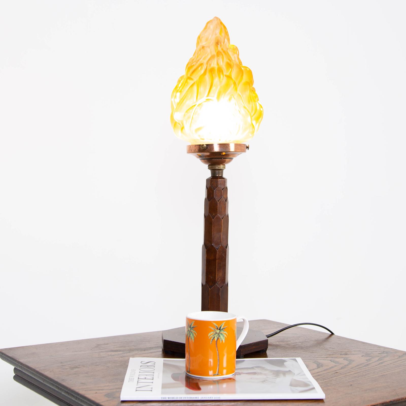 Art Deco Glass Flame Table Lamp (1 of 11) Art Deco Glass Flame Table Lamp (1 of 11)