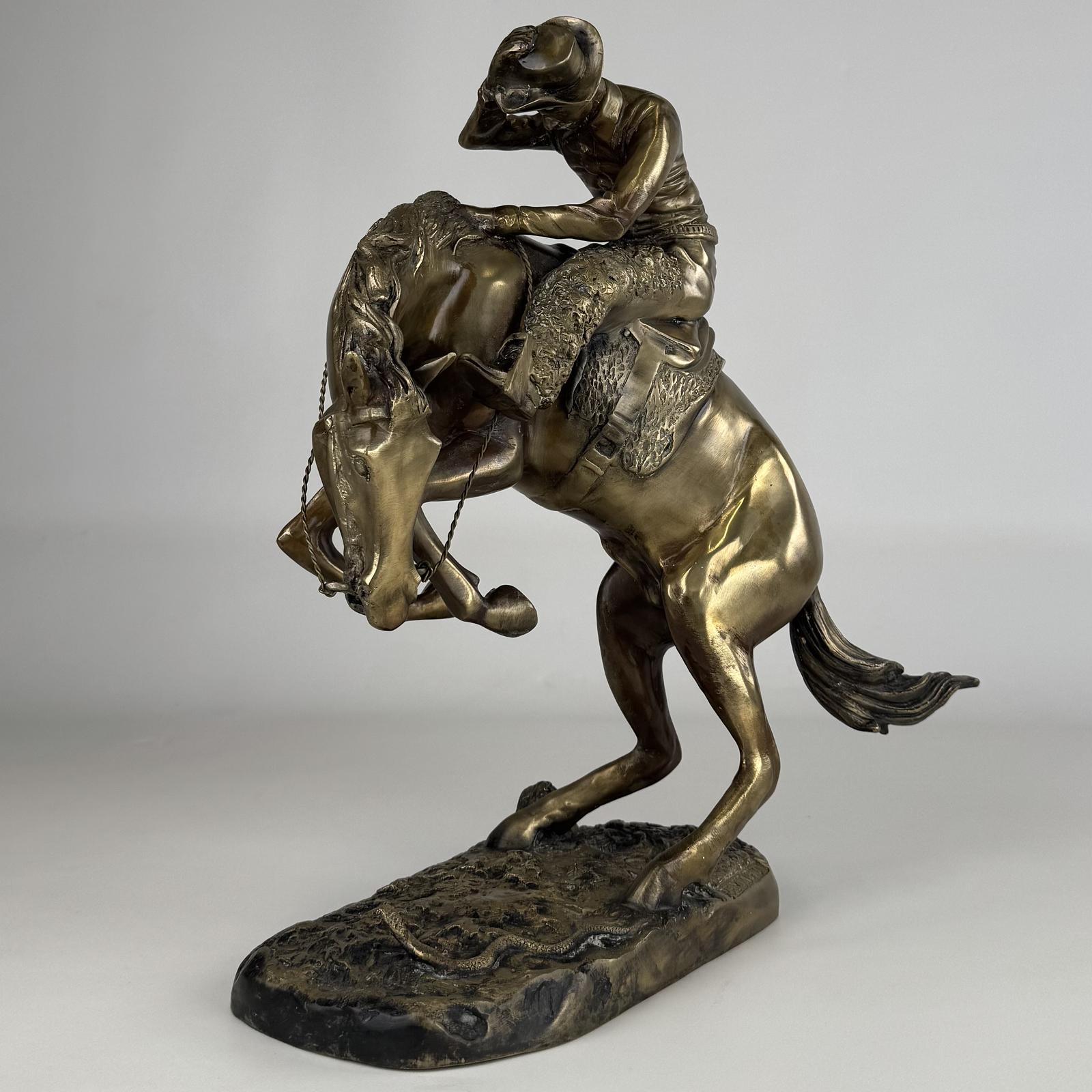 Antique 20th Century Brass Sculpture by Frederic Remington (1 of 12)