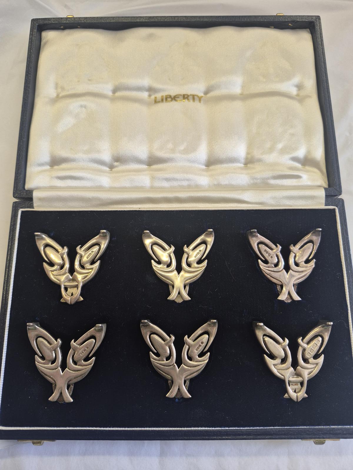 Set of 6 Boxed Liberty + Co Place Setting Menu Holders (1 of 8)