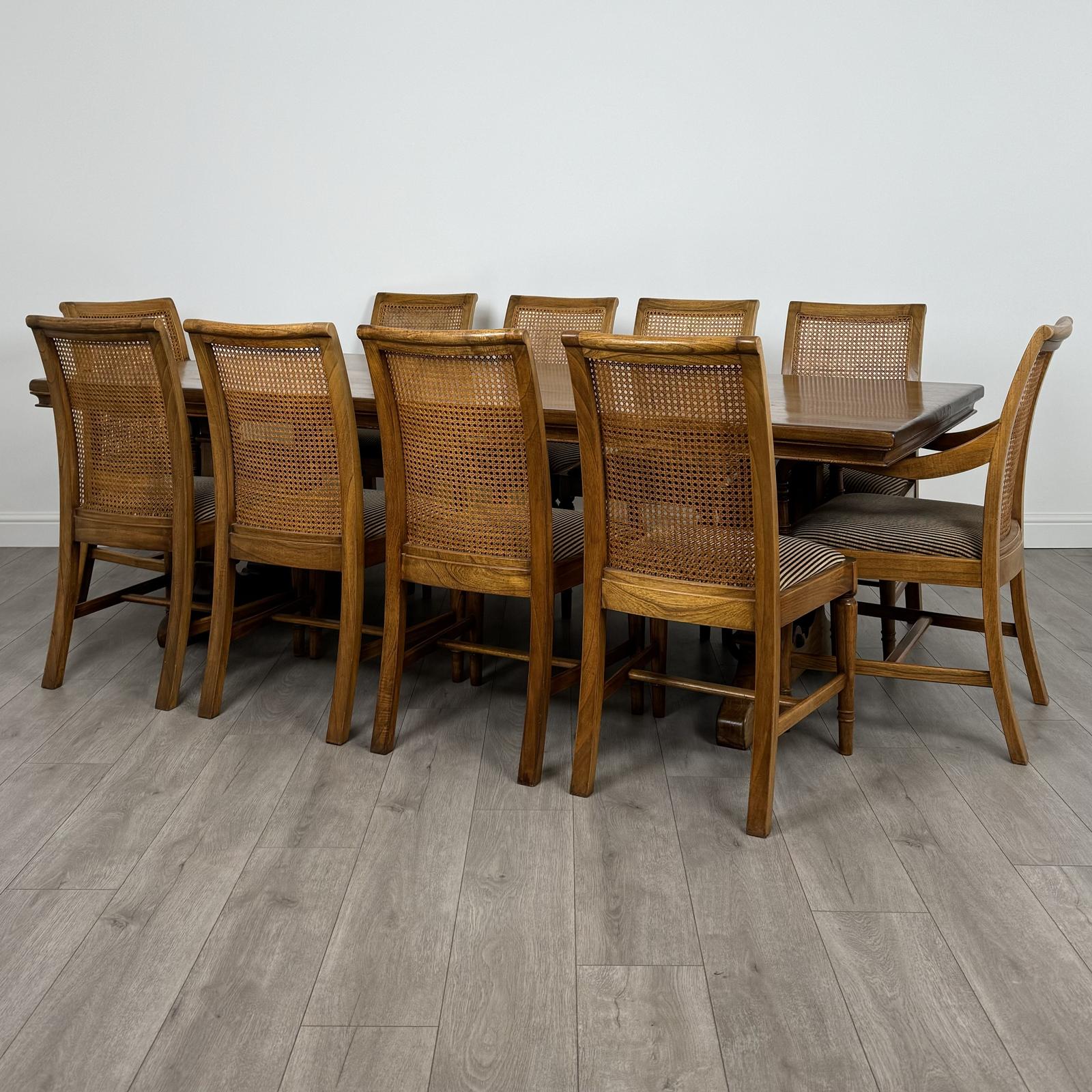 Contemporary Large Ash Dining Table With 10 Dining Chair’s (1 of 16) Contemporary Large Ash Dining Table With 10 Dining Chair’s (1 of 16)