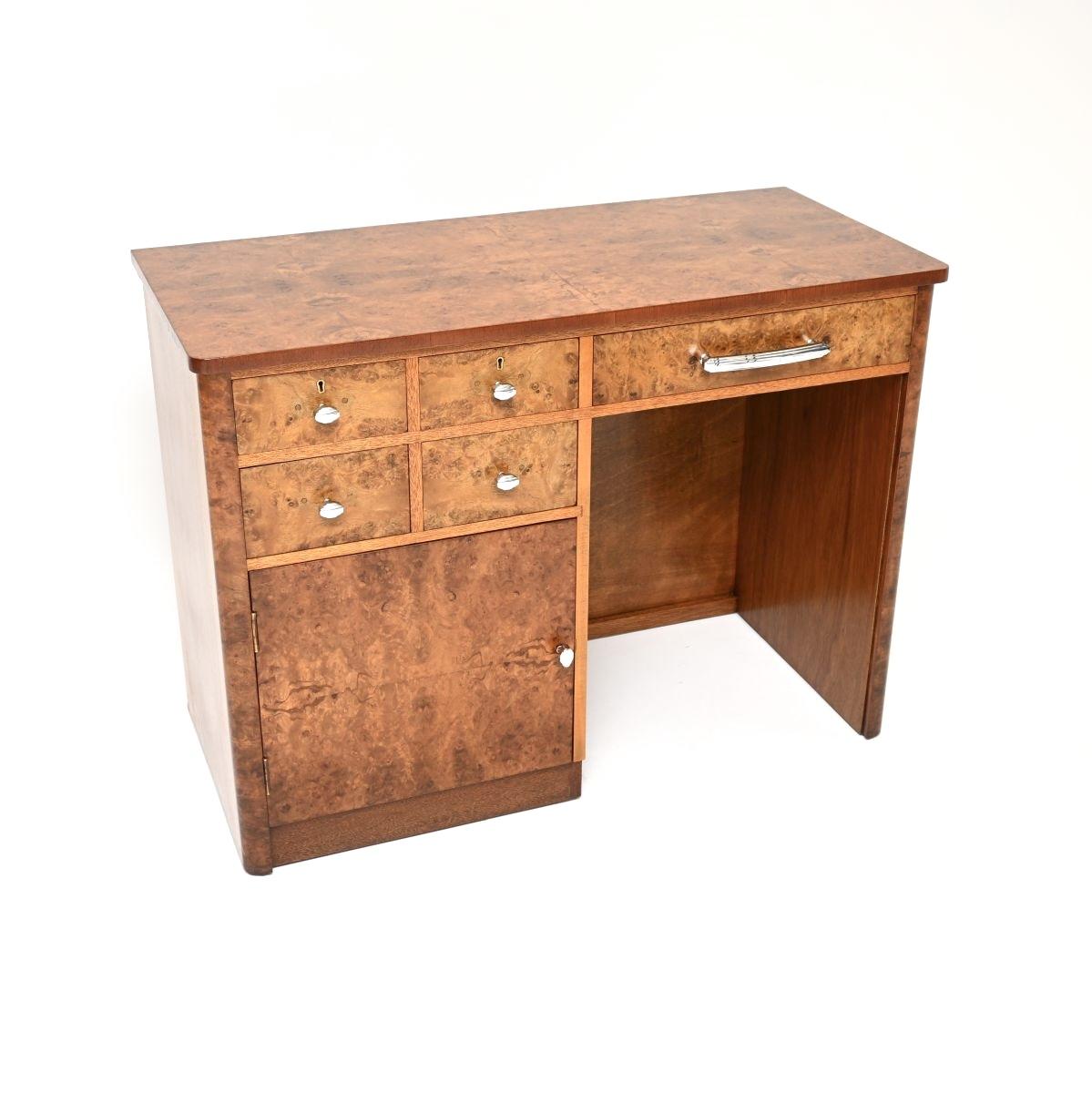 Art Deco Burr Walnut Desk (1 of 10) Art Deco Burr Walnut Desk (1 of 10)