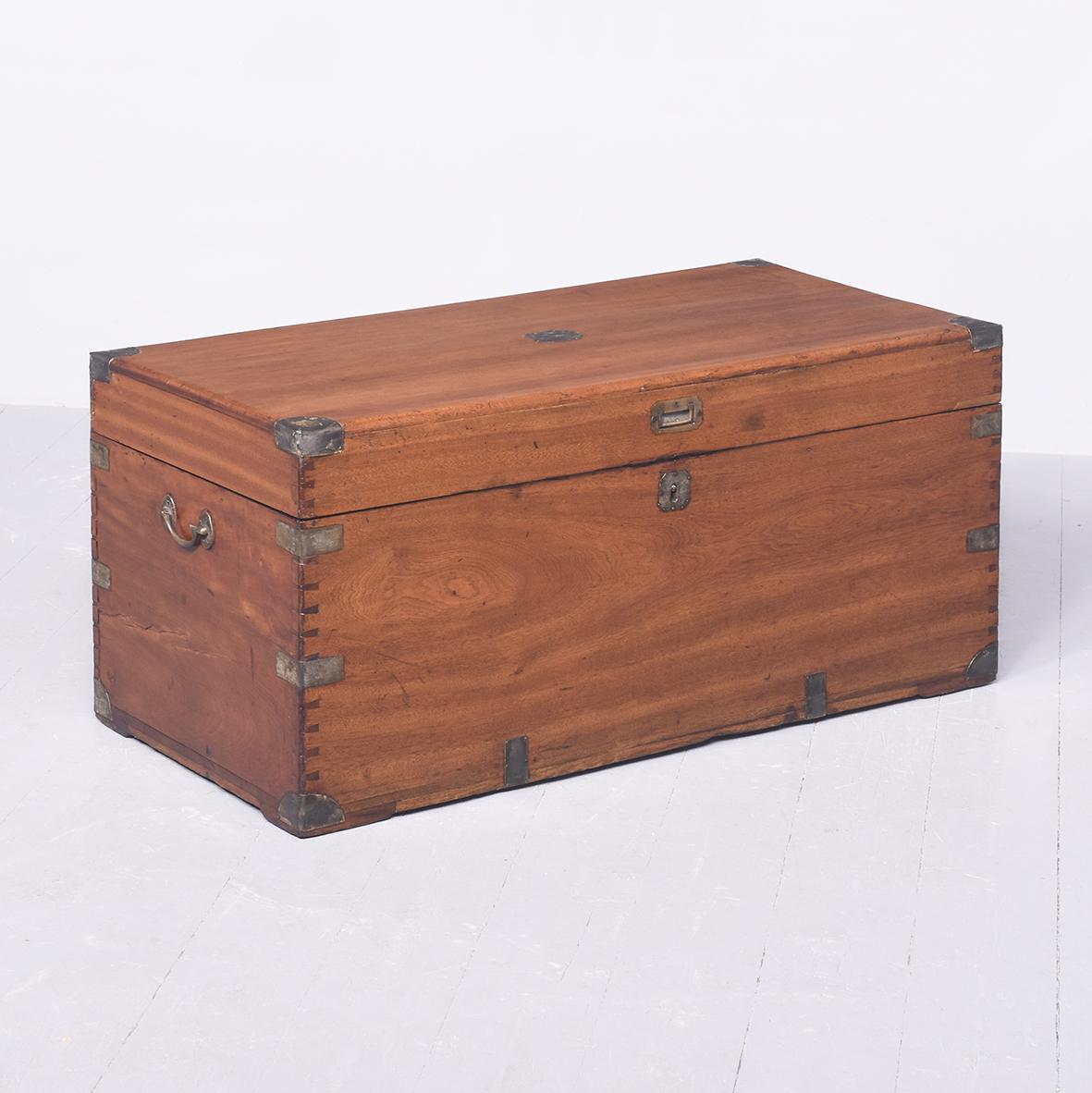 Quality Victorian Brass-bound Camphor Military Trunk (1 of 10) Quality Victorian Brass-bound Camphor Military Trunk (1 of 10)
