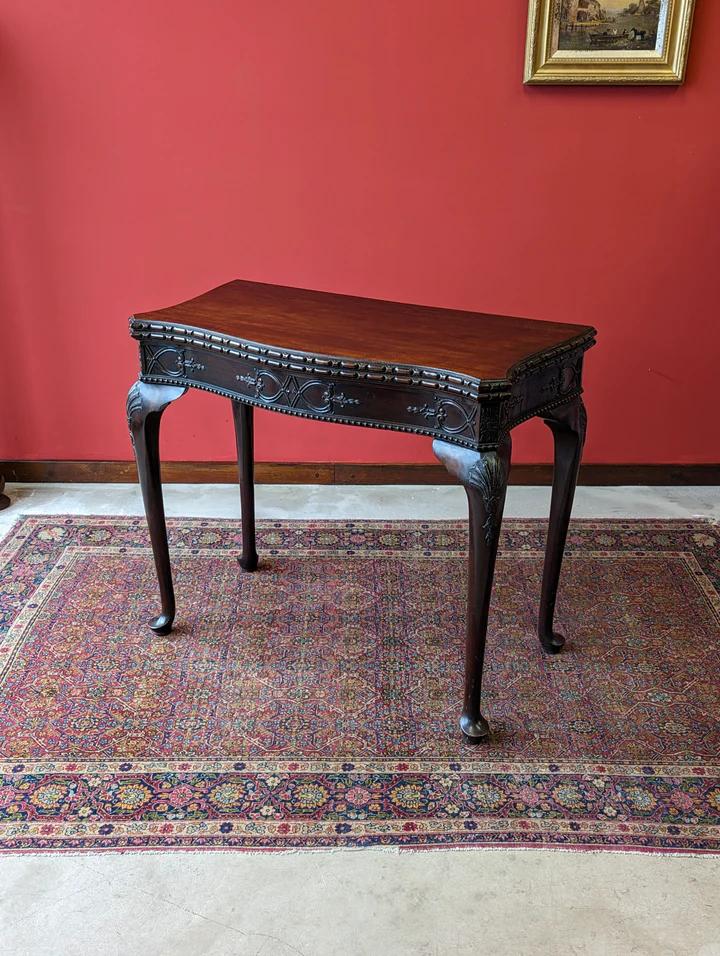 Antique Victorian Mahogany Fold Over Card Table by Maple & Co (1 of 10) Antique Victorian Mahogany Fold Over Card Table by Maple & Co (1 of 10)