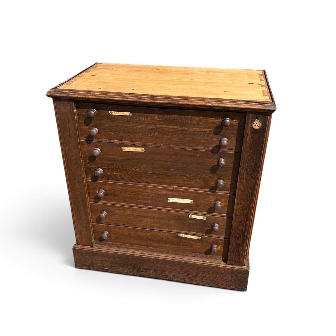 Antique Oak Collector's Chest of Drawers (1 of 18) Antique Oak Collector's Chest of Drawers (1 of 18)