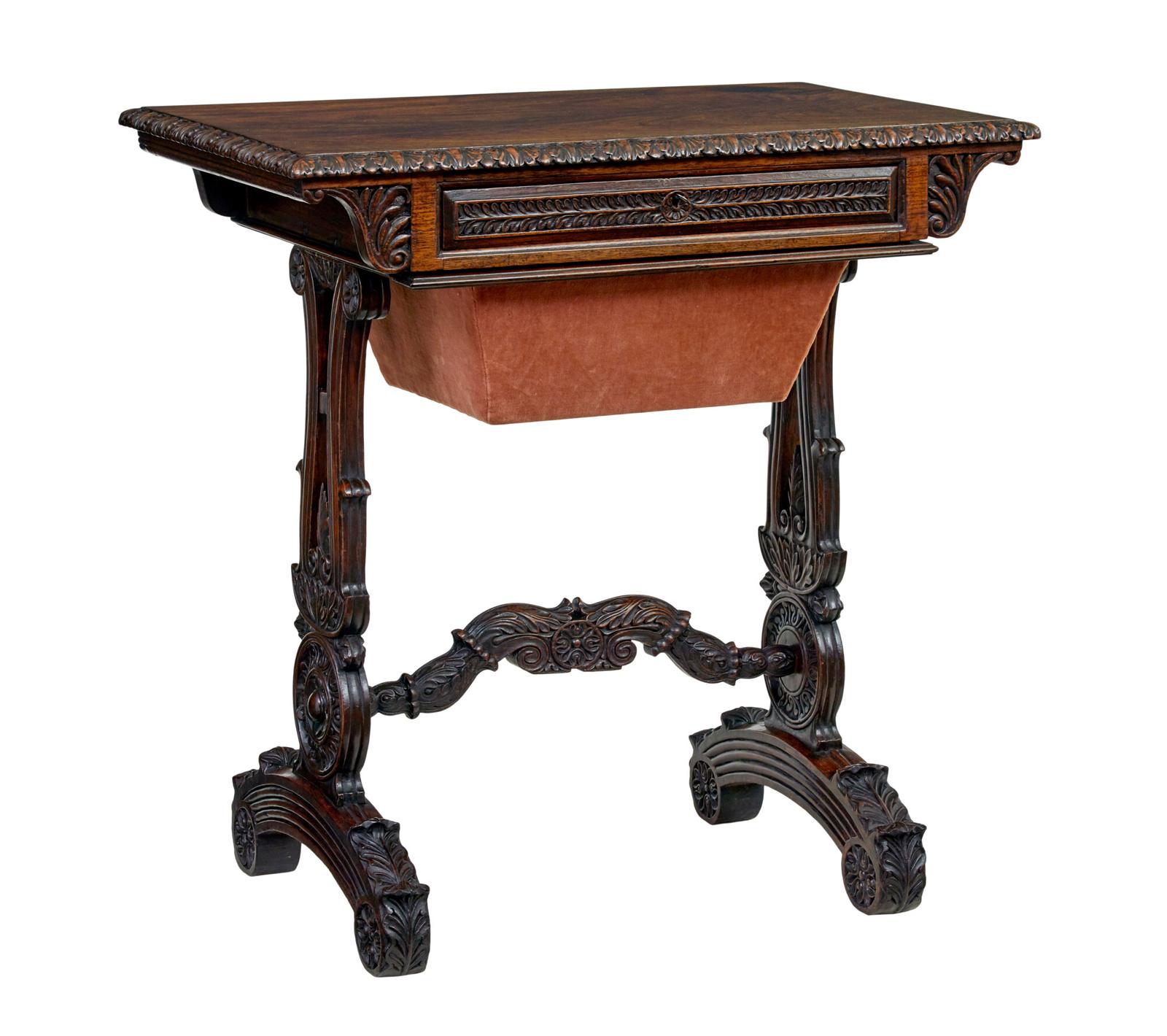 19th Century Anglo Indian Carved Padouk Side Table (1 of 12)