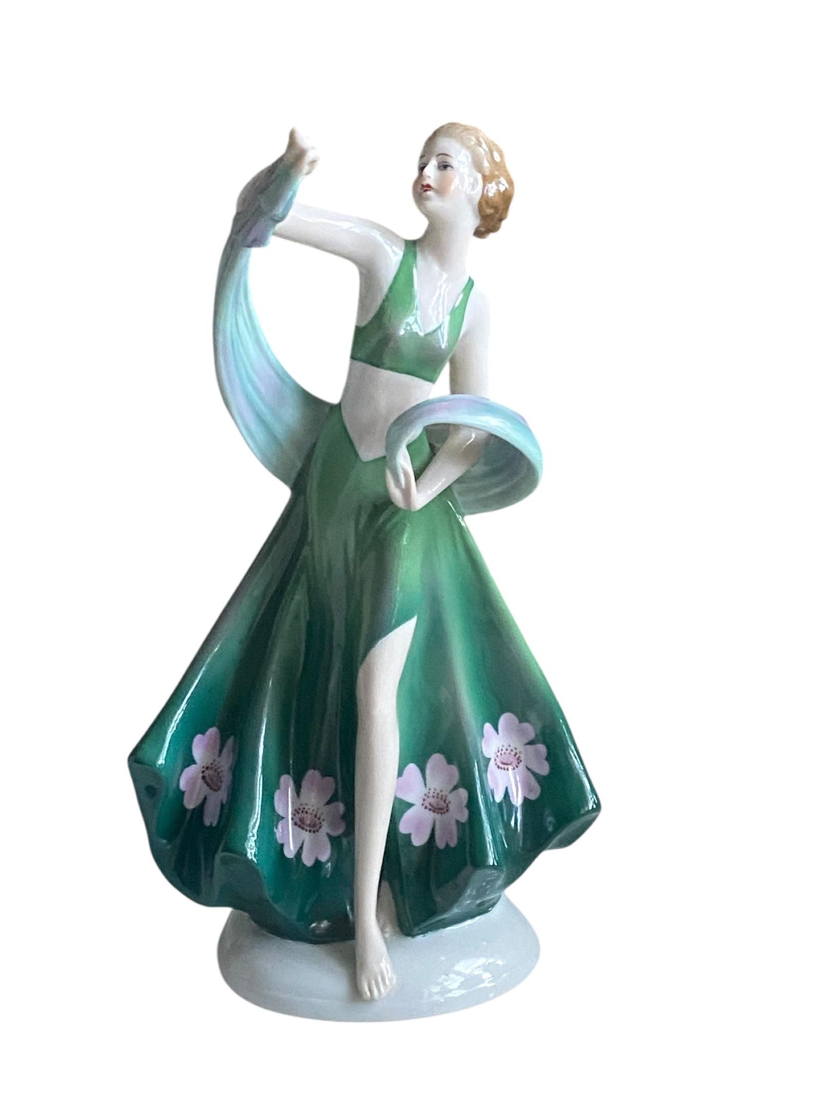 Art Deco German Porcelain Dancing Lady Fasold & Stauch c.1930 (1 of 11)